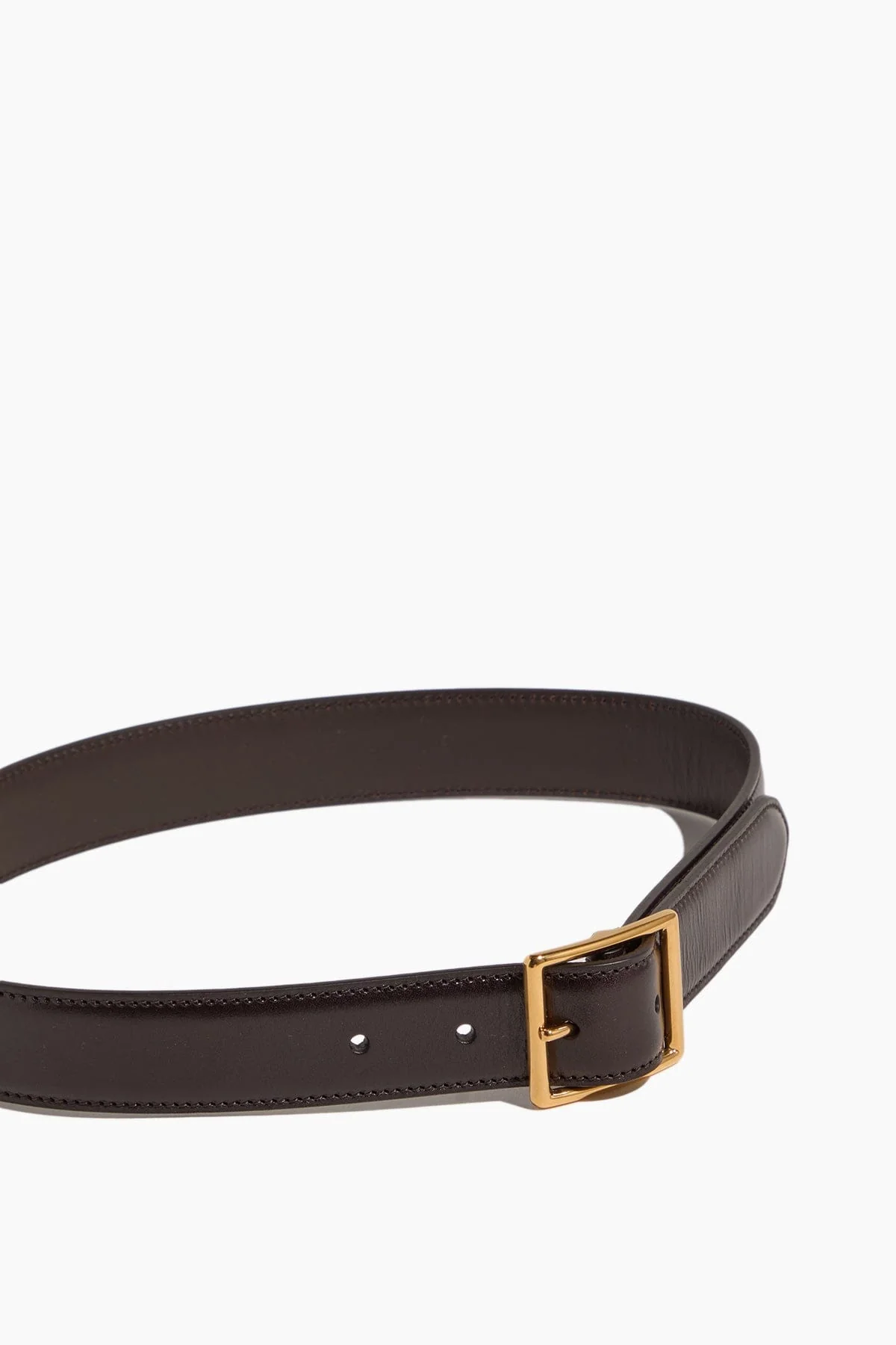 Gabriele Belt in Espresso with Antique Gold Buckle - Image 3