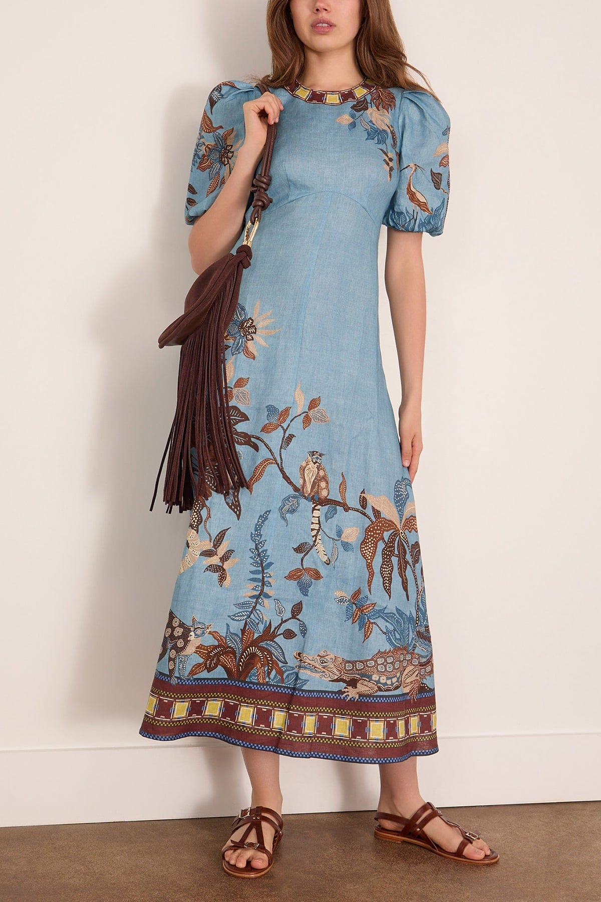 Georgie Midi Dress in Blue - Image 2