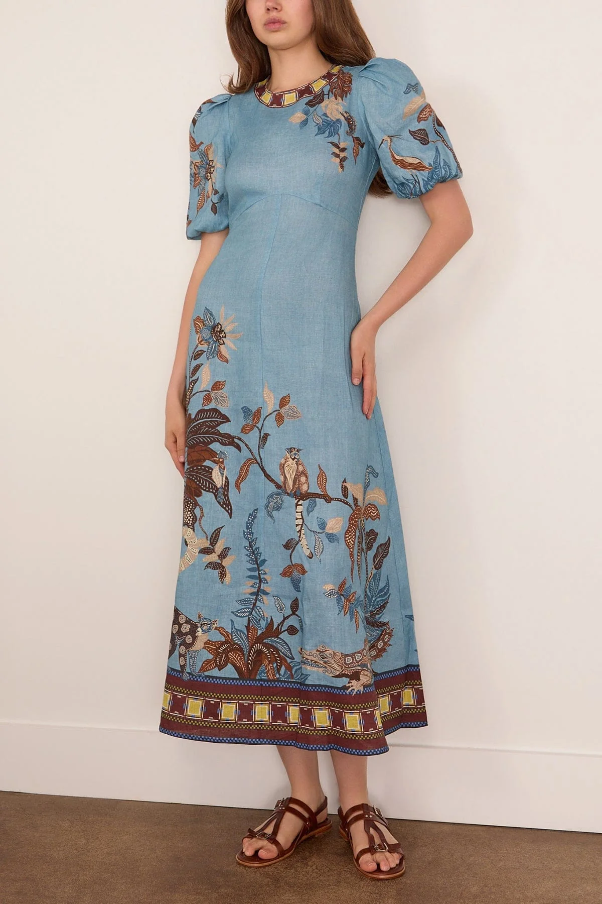 Georgie Midi Dress in Blue - Image 3