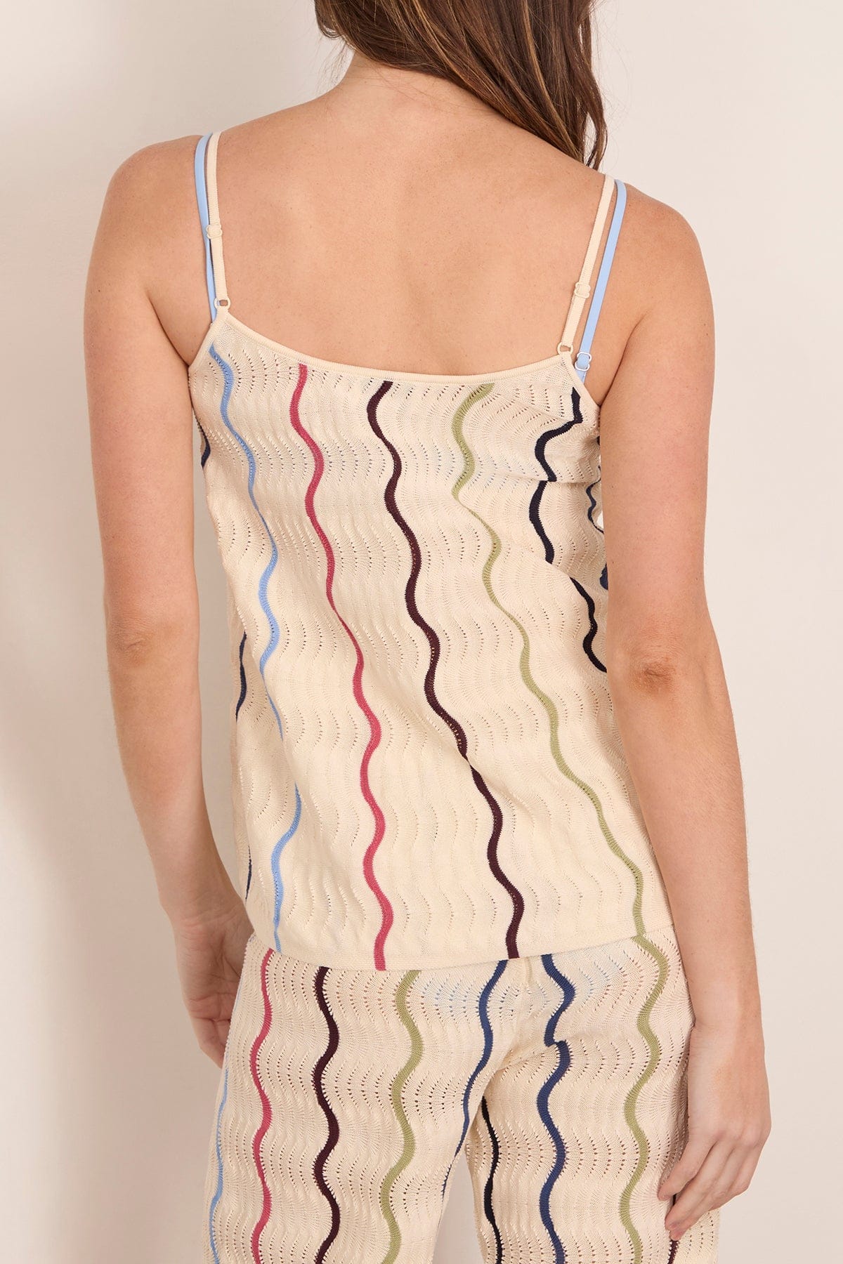 Gigi Knit Tank in Cream Multi - Image 4