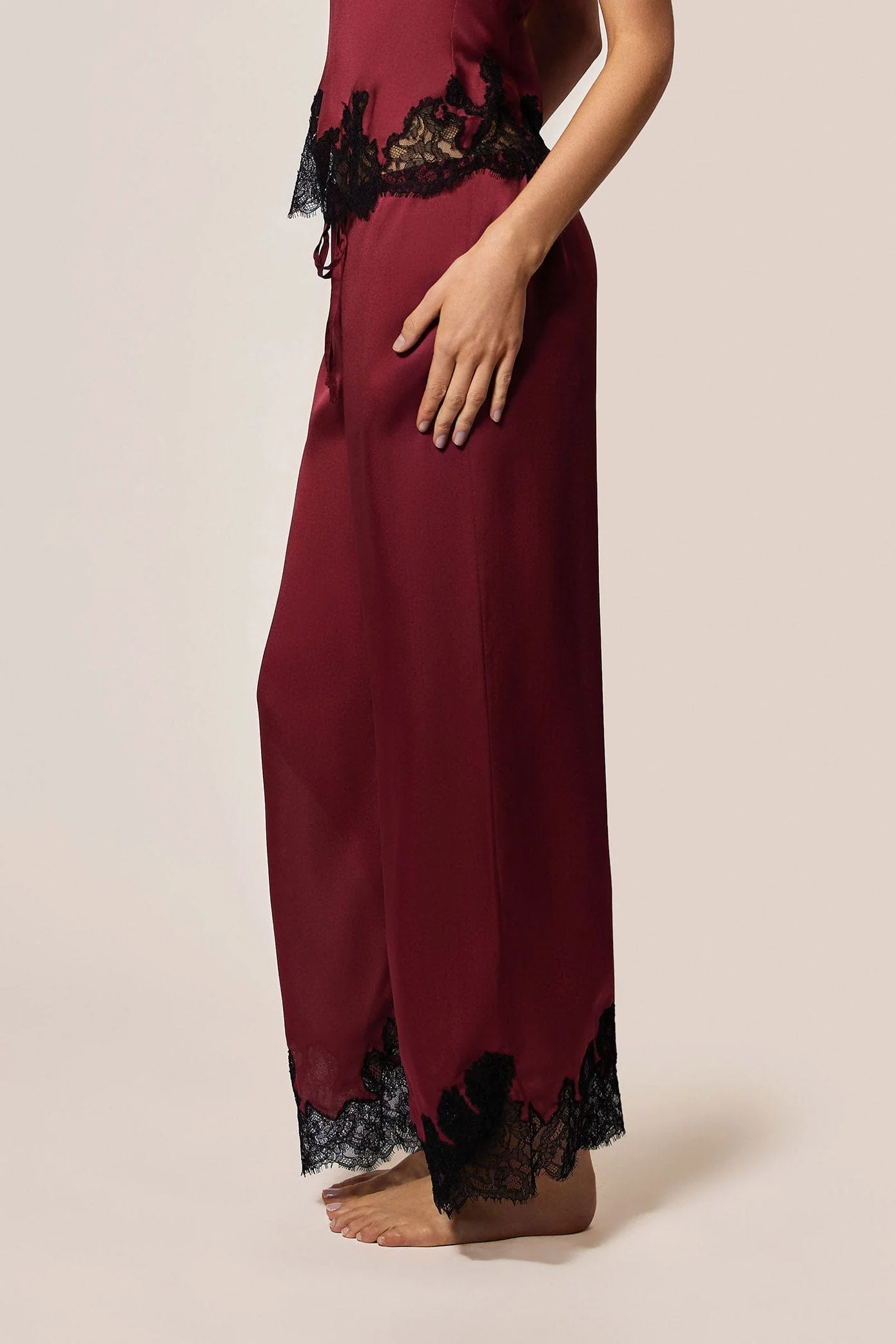 Giselle Pajama Pant in Brick Dust - Image 4