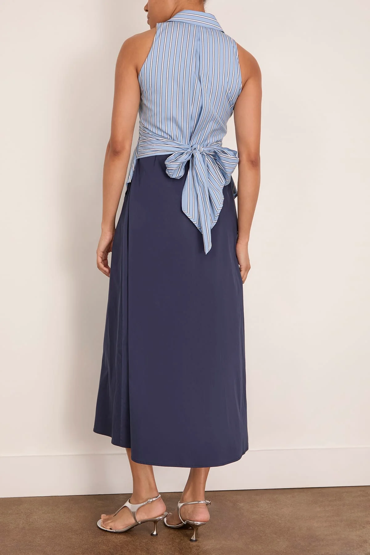 Hannah Dress in Cloudy Blue/Optic White - Image 4