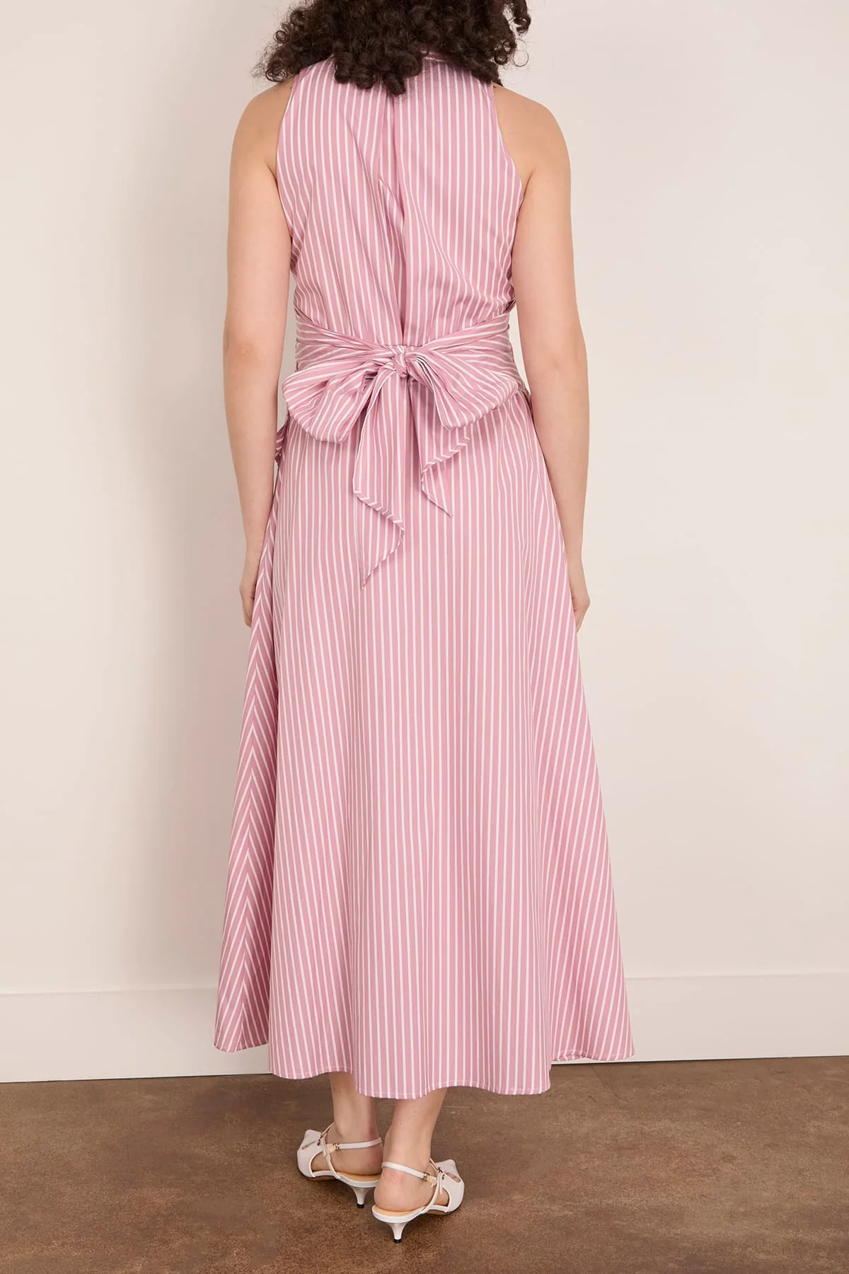 Hannah Dress in Vintage Rose/Optic White - Image 4