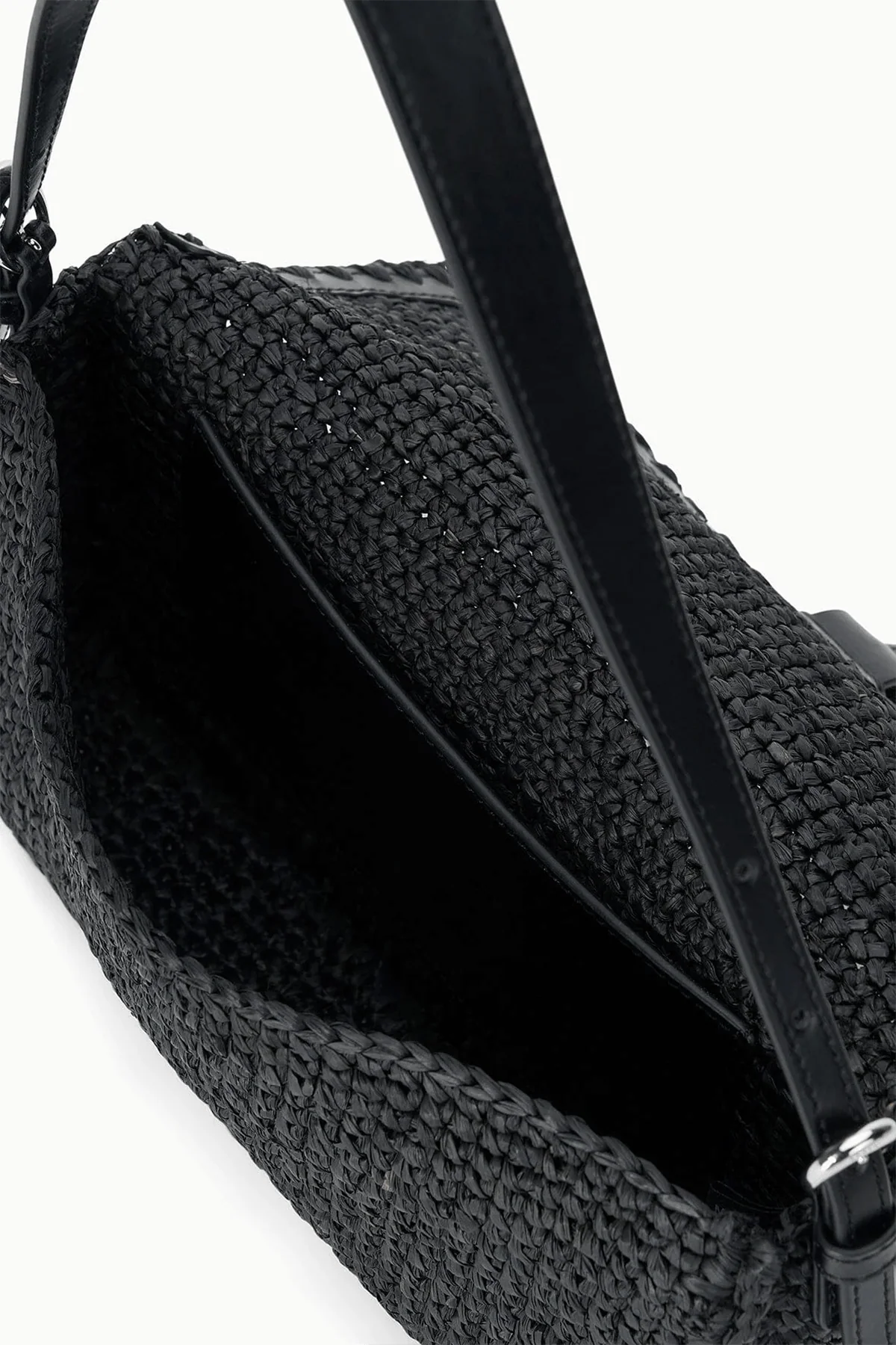 Harlow Raffia Bag in Black - Image 4