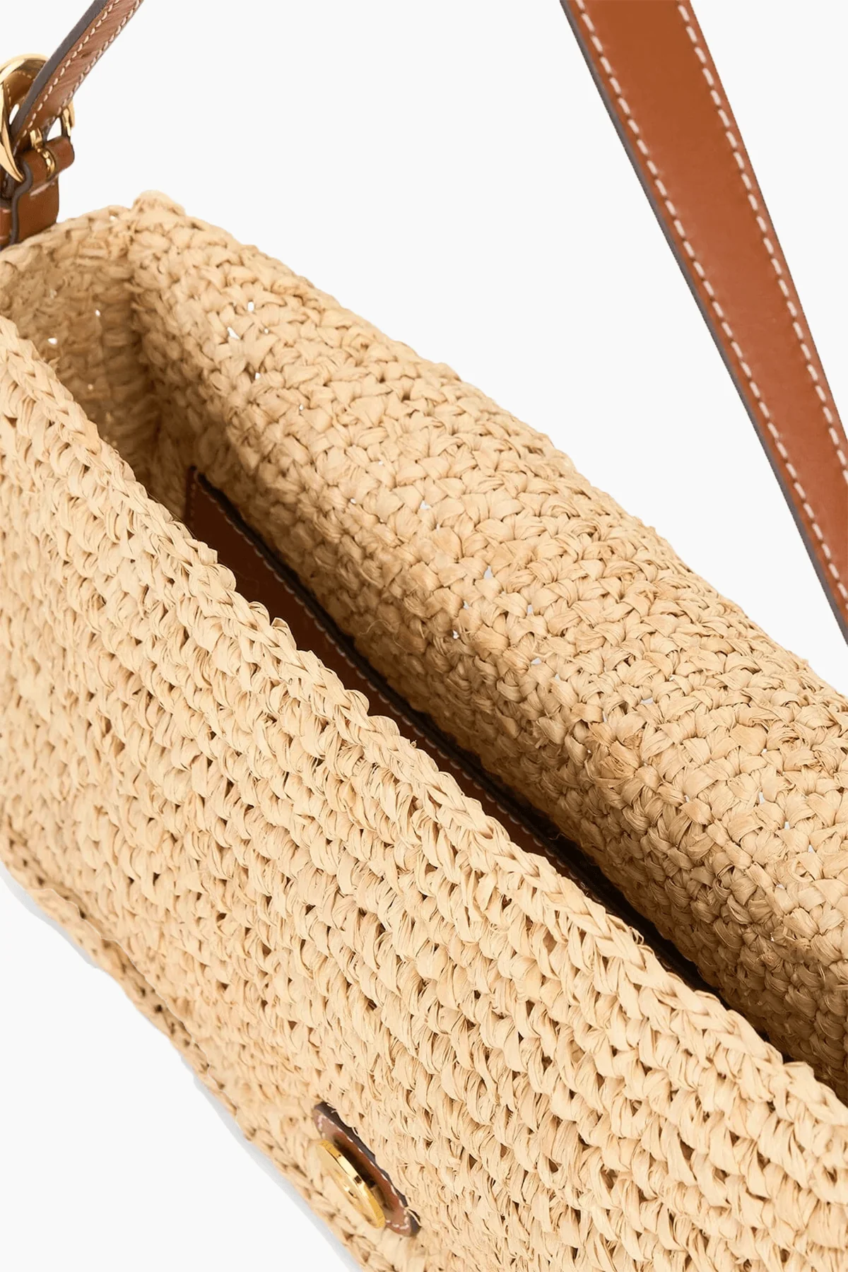 Harlow Raffia Bag in Natural/Tan - Image 4