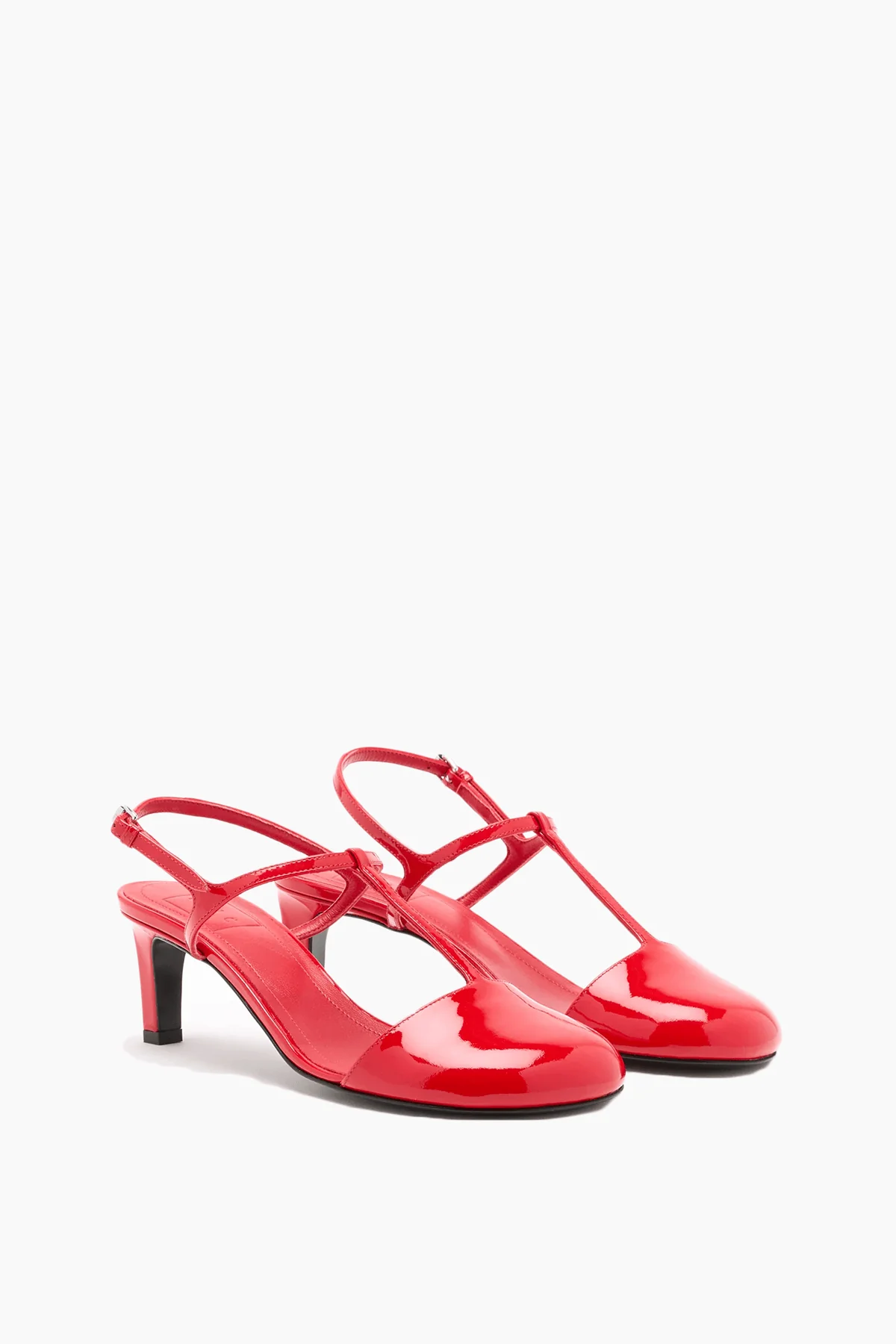 Heel Sandal in Vermilion Red - Image 3