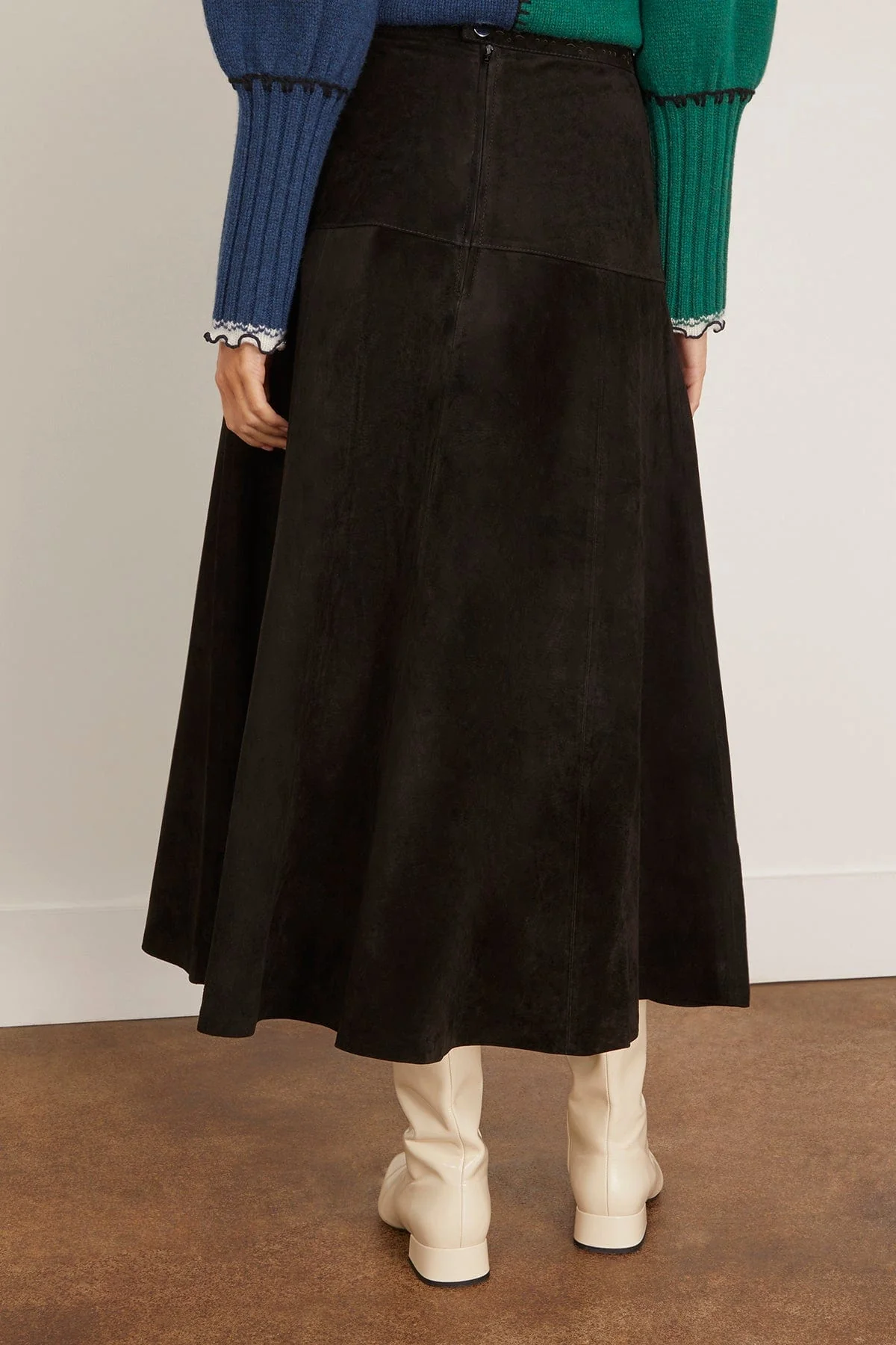 Ida Skirt in Noir Suede - Image 4