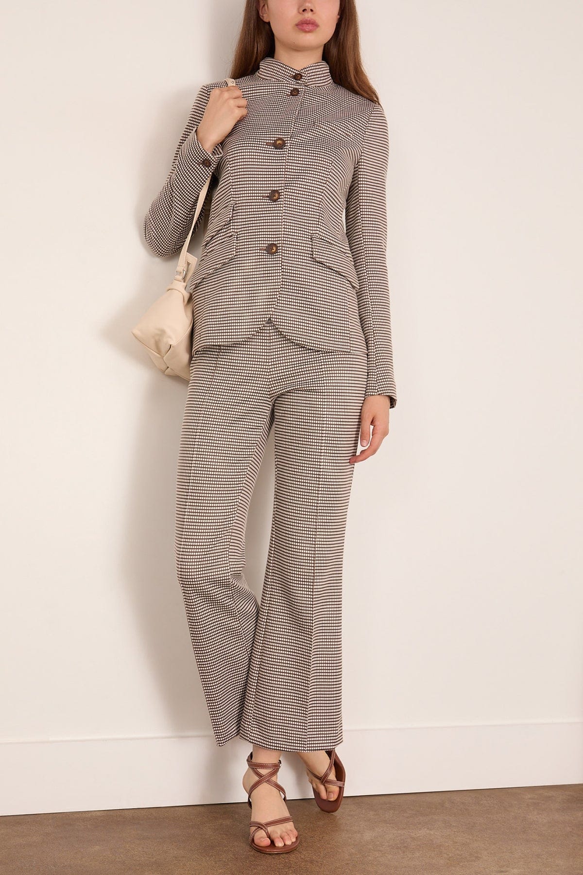 Irina Kick Flare Pant in Brown - Image 2