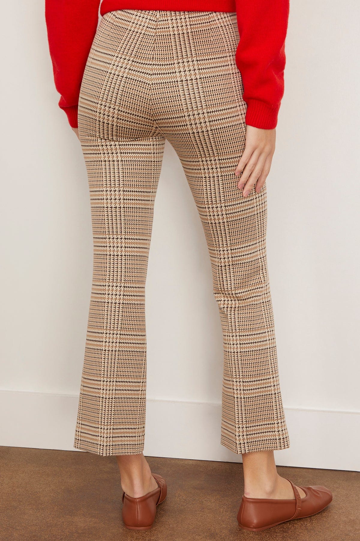 Irina Ponte Kick Flare Pant in Tan Multi - Image 4