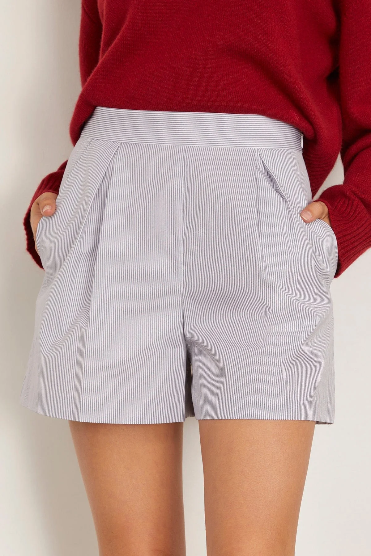 Ivy Short in Navy Pinstripe - Image 3
