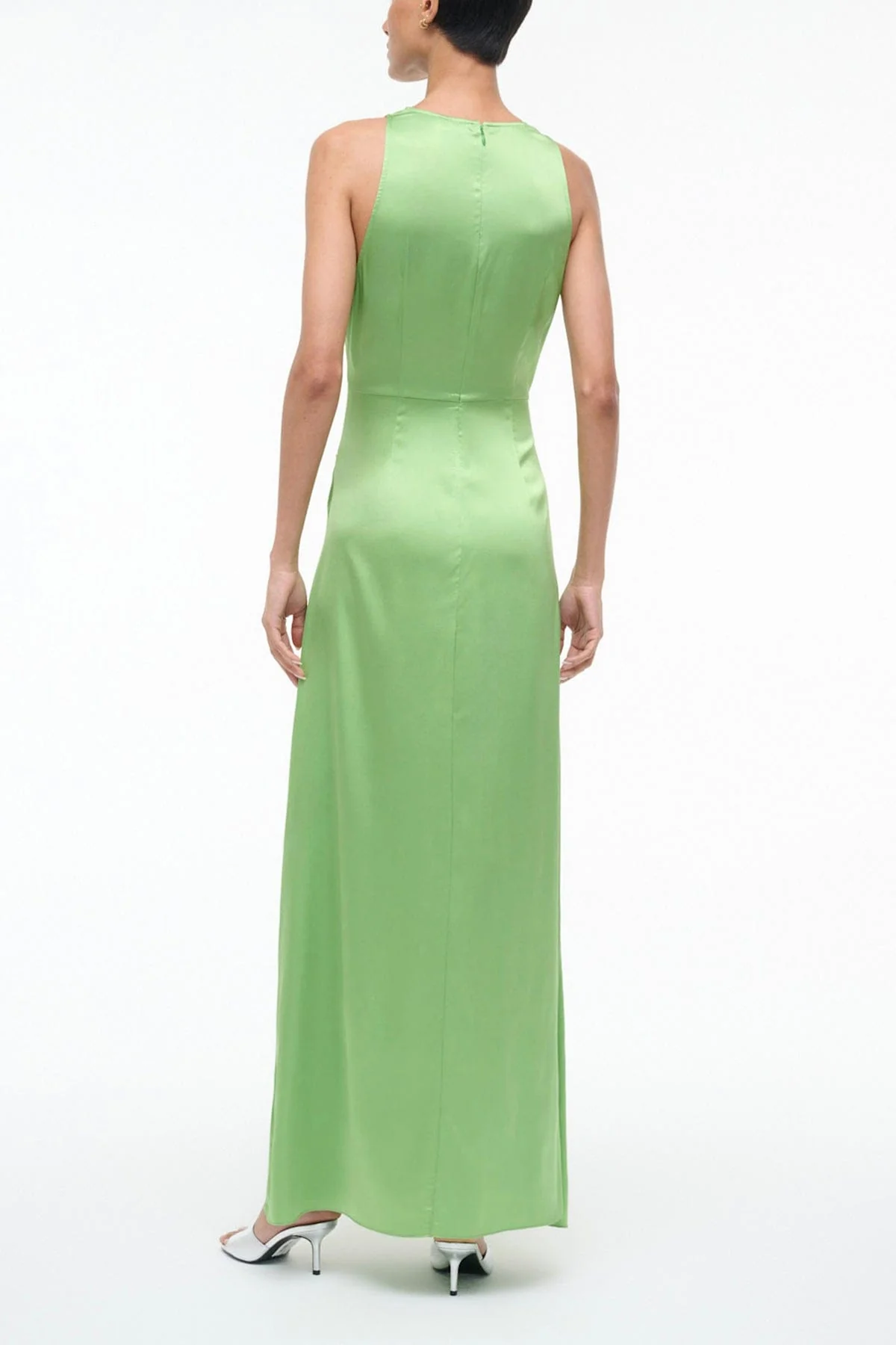 Jaelyn Silk Dress in Sprout - Image 4
