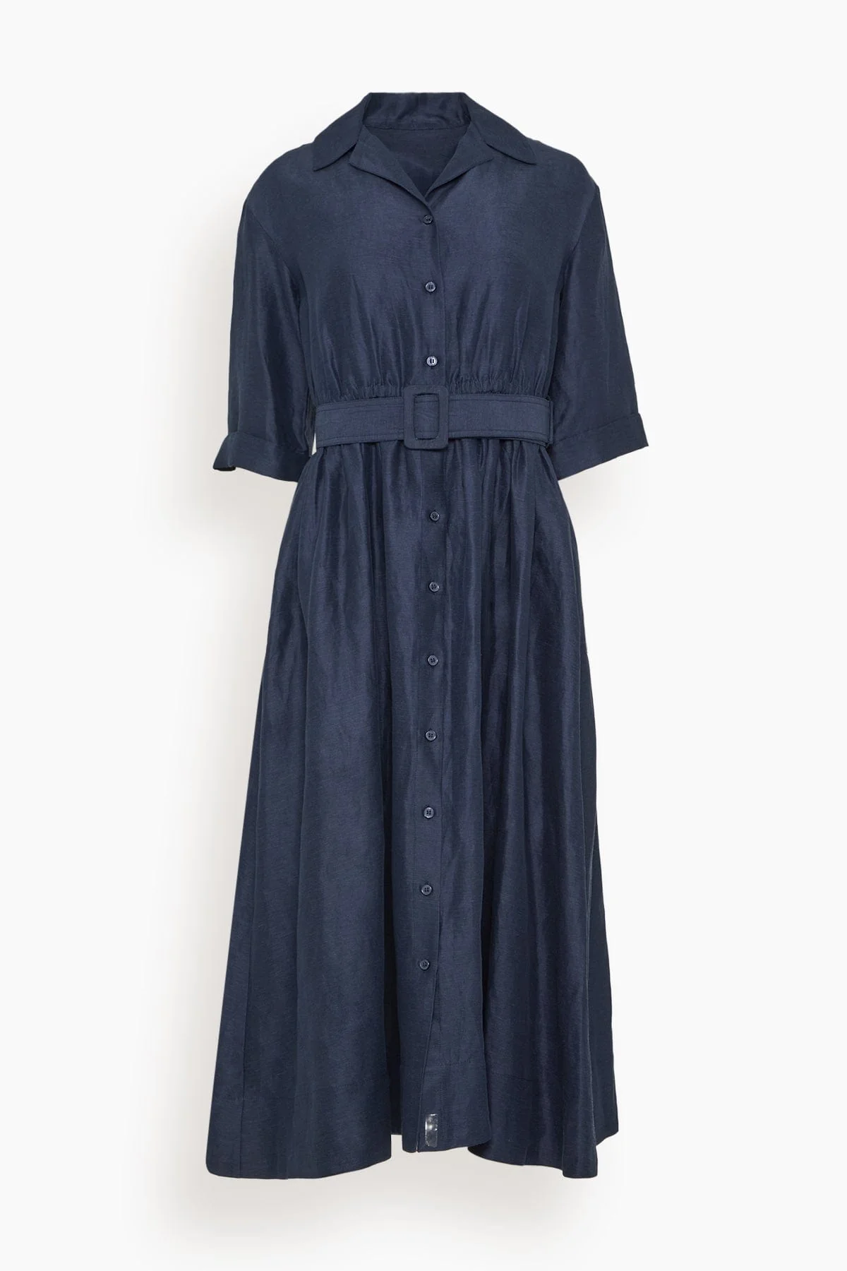Jane Shirt Dress in Navy