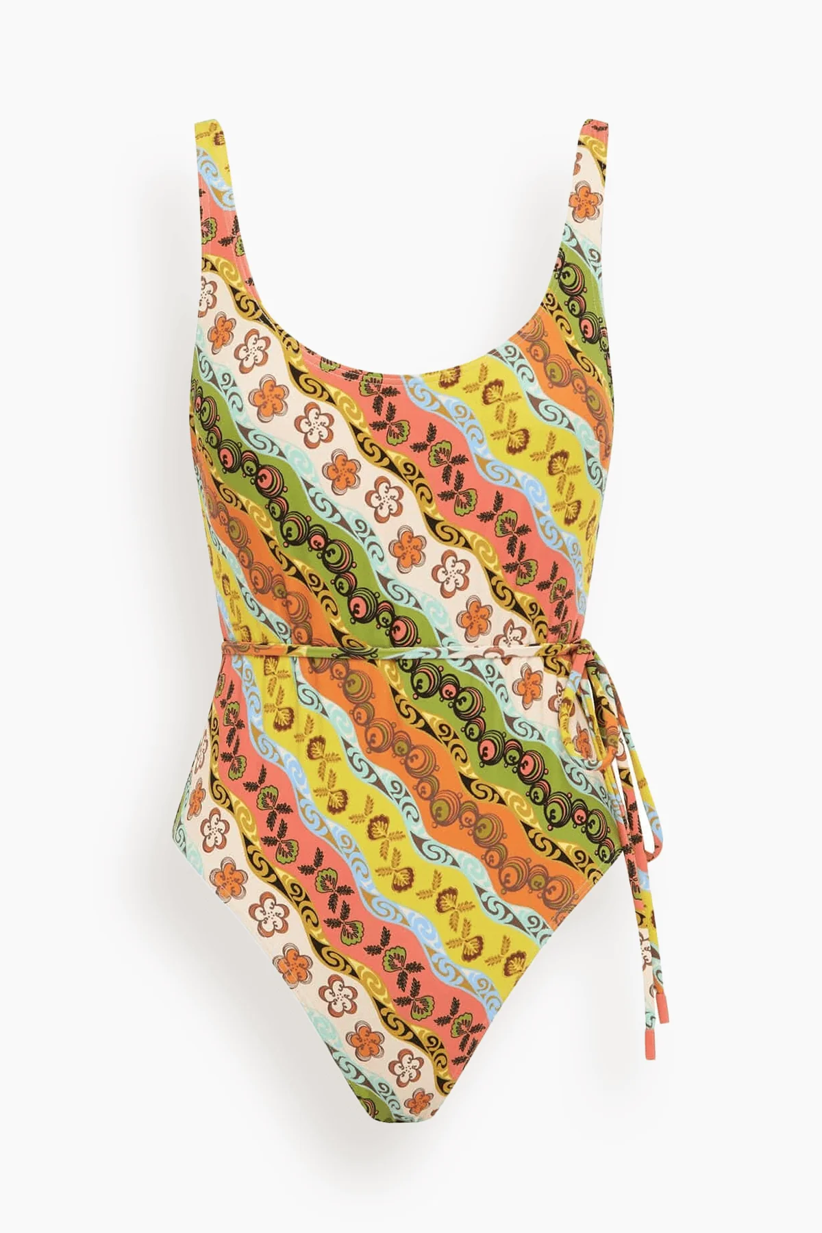 Janine Scoop Neck One Piece in Multi