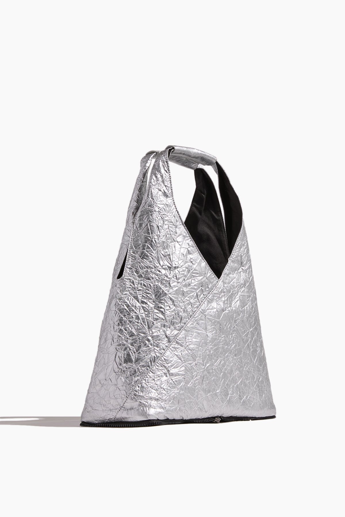 Japanese Zip Around Pouch in Black/Silver - Image 3
