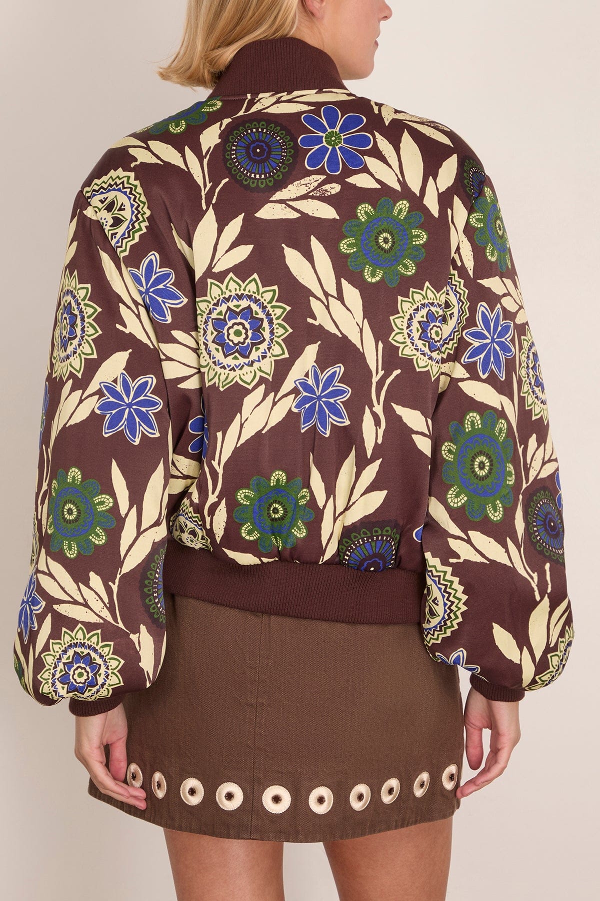 Jasper Bomber Jacket in Chocolate - Image 4