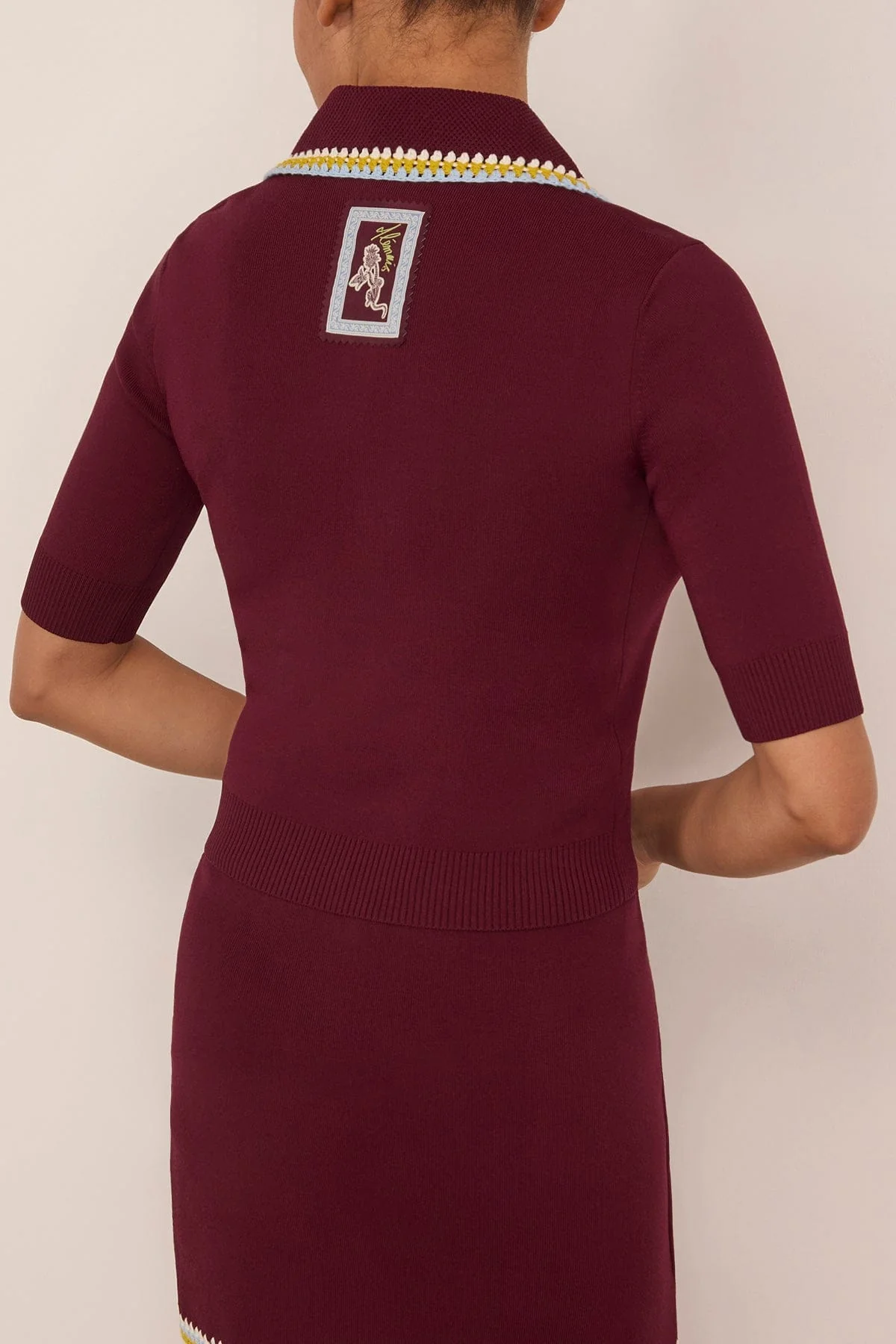 Jasper Knit Polo in Chocolate - Image 4