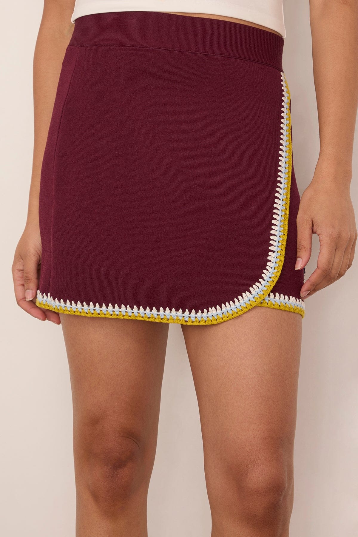Jasper Knit Skirt in Chocolate - Image 3
