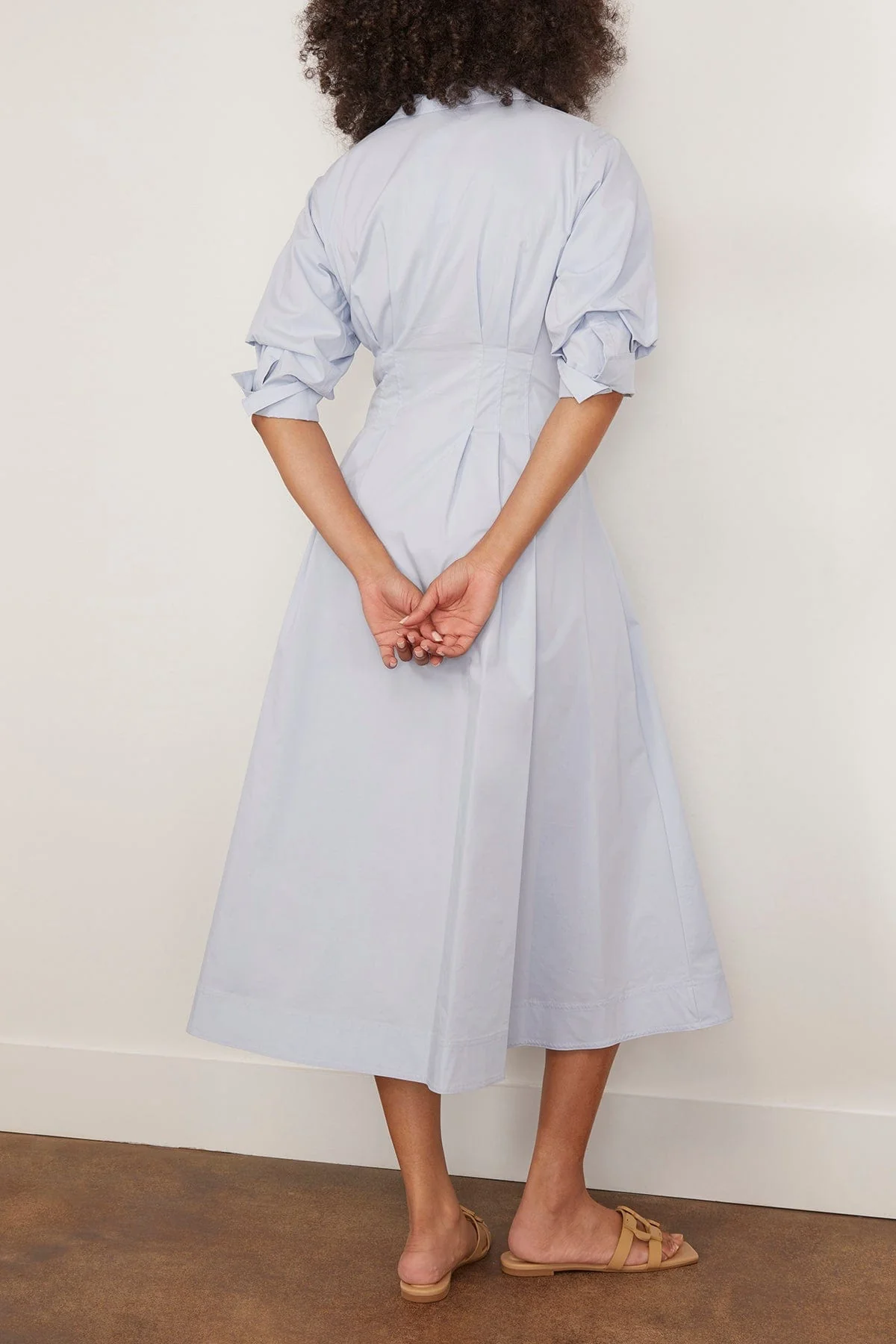Jazz Pintuck Midi Dress in Periwinkle Sky (TS) - Image 4