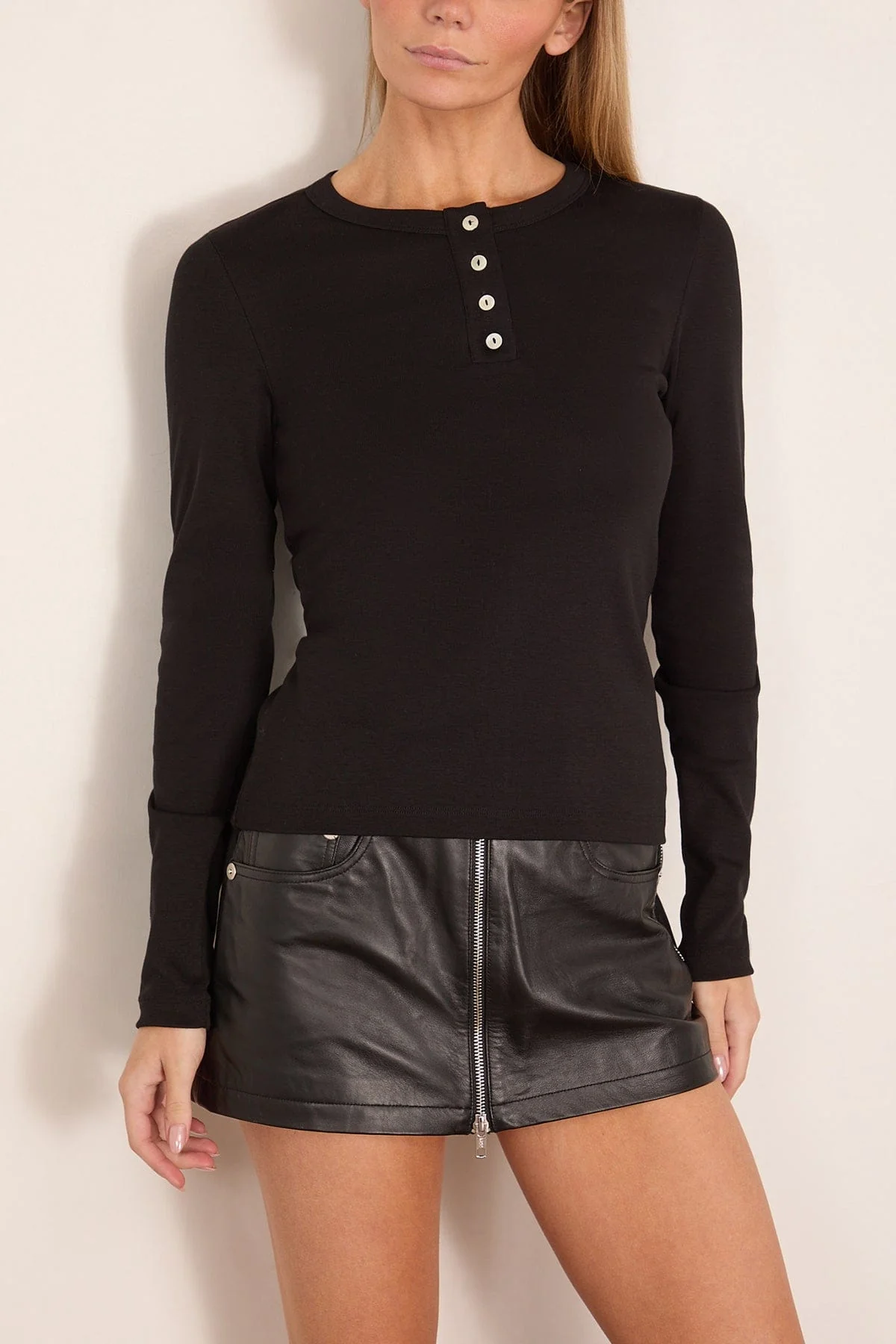 Jess Long Sleeve Top in Black - Image 3