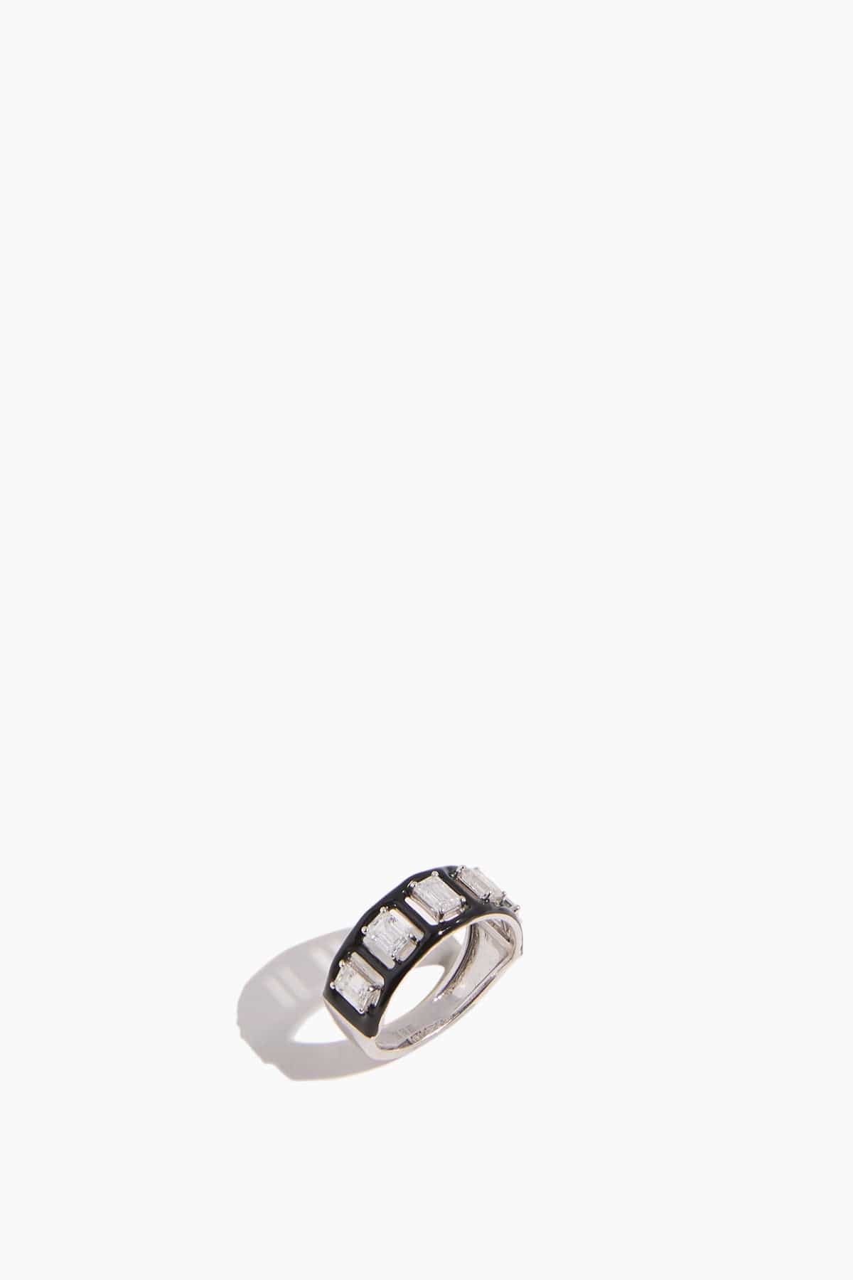 Jubilee 5 Stone Ring in 18k White Gold - Image 3