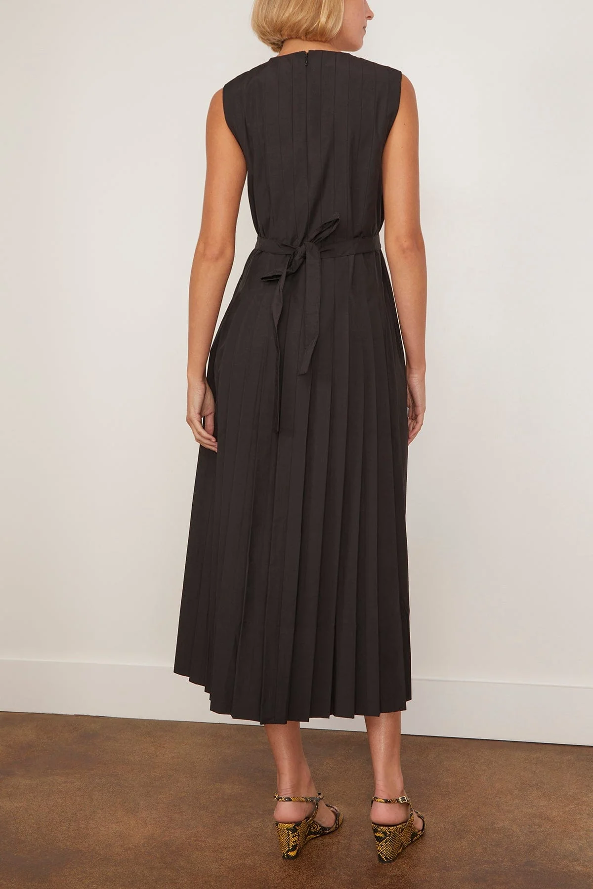 Judson Pleated Maxi Dress in Black - Image 4