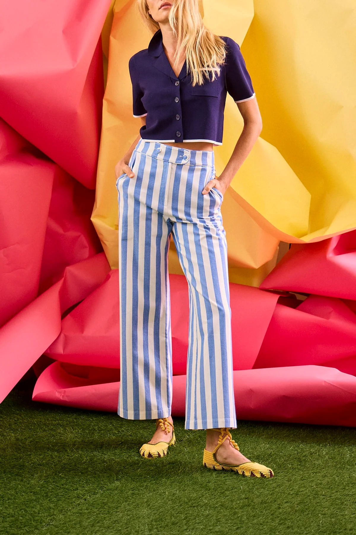 Juno Pant in Sailing Stripe - Image 2
