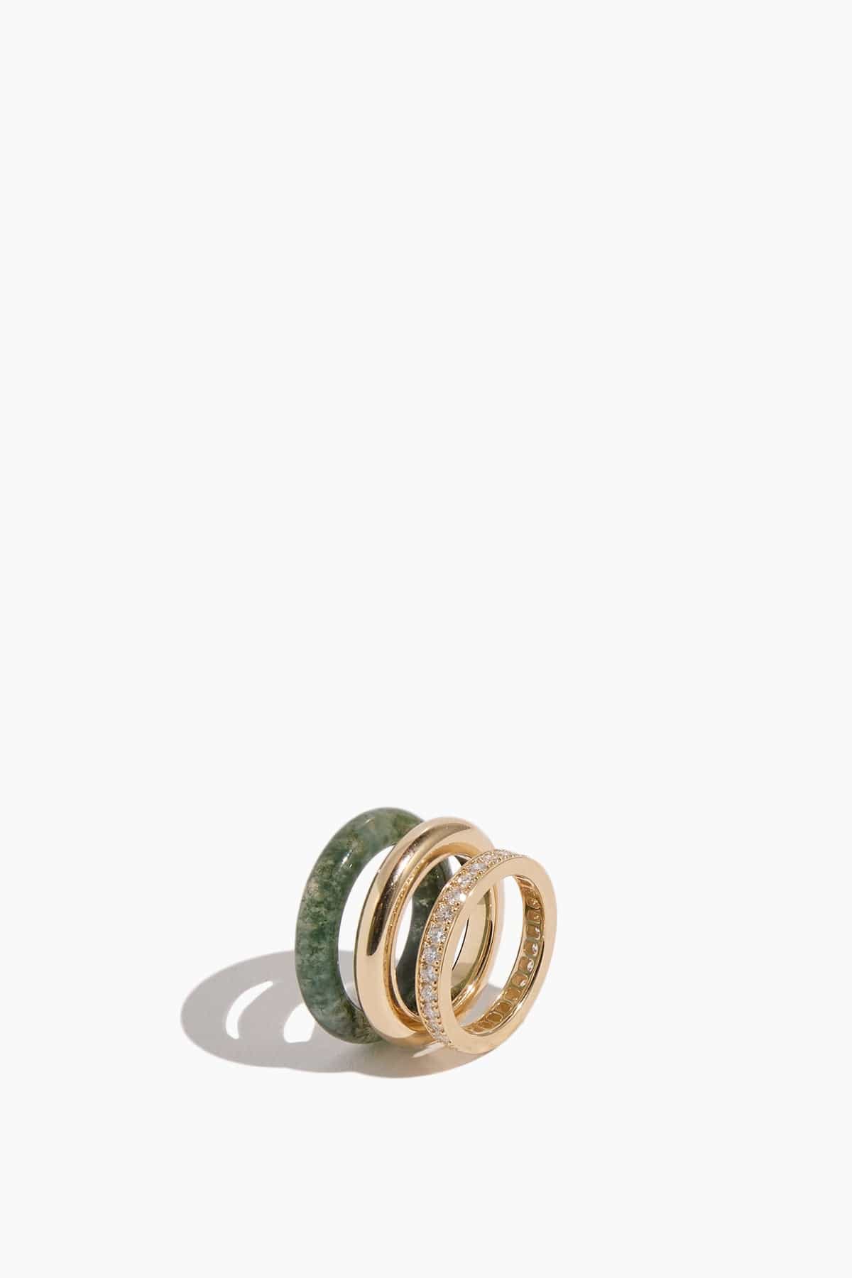 Kalahari Ring Stack in Moss Agate - Image 3