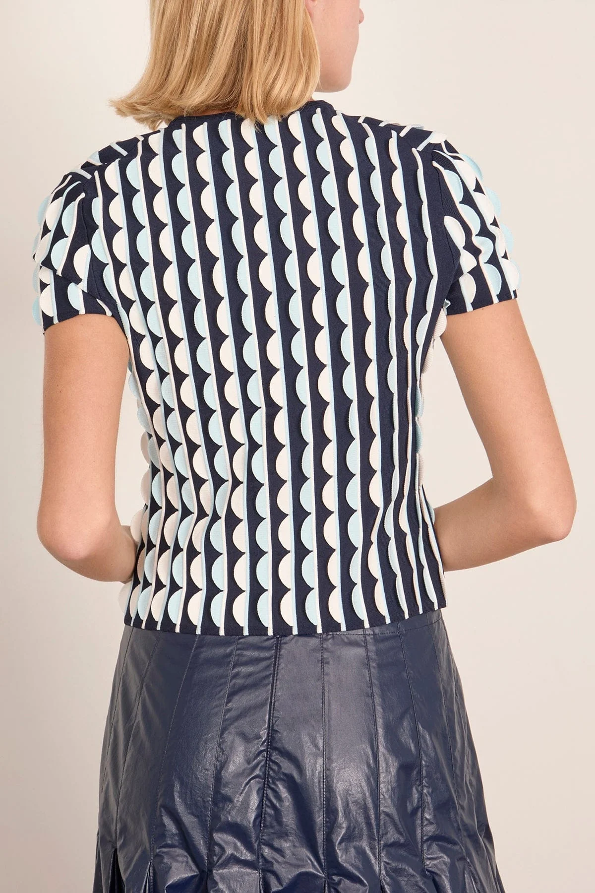 Kendra Short Sleeve Top in Sky Multi - Image 4