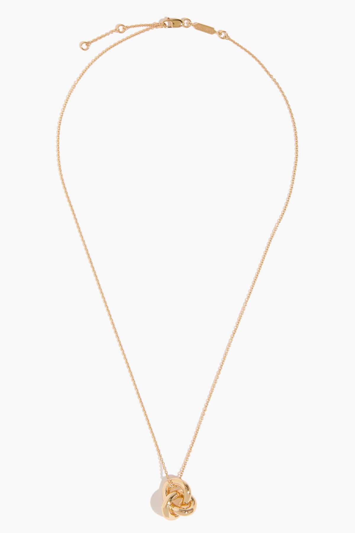 Knot Necklace in Gold - Image 3