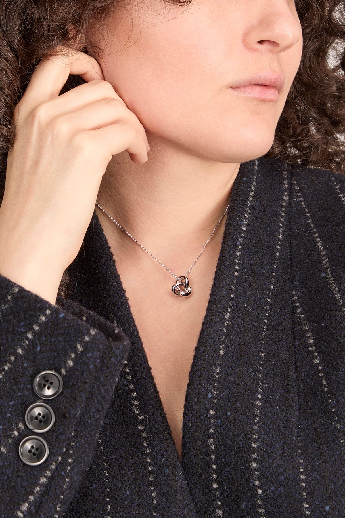 Knot Necklace in Silver - Image 2