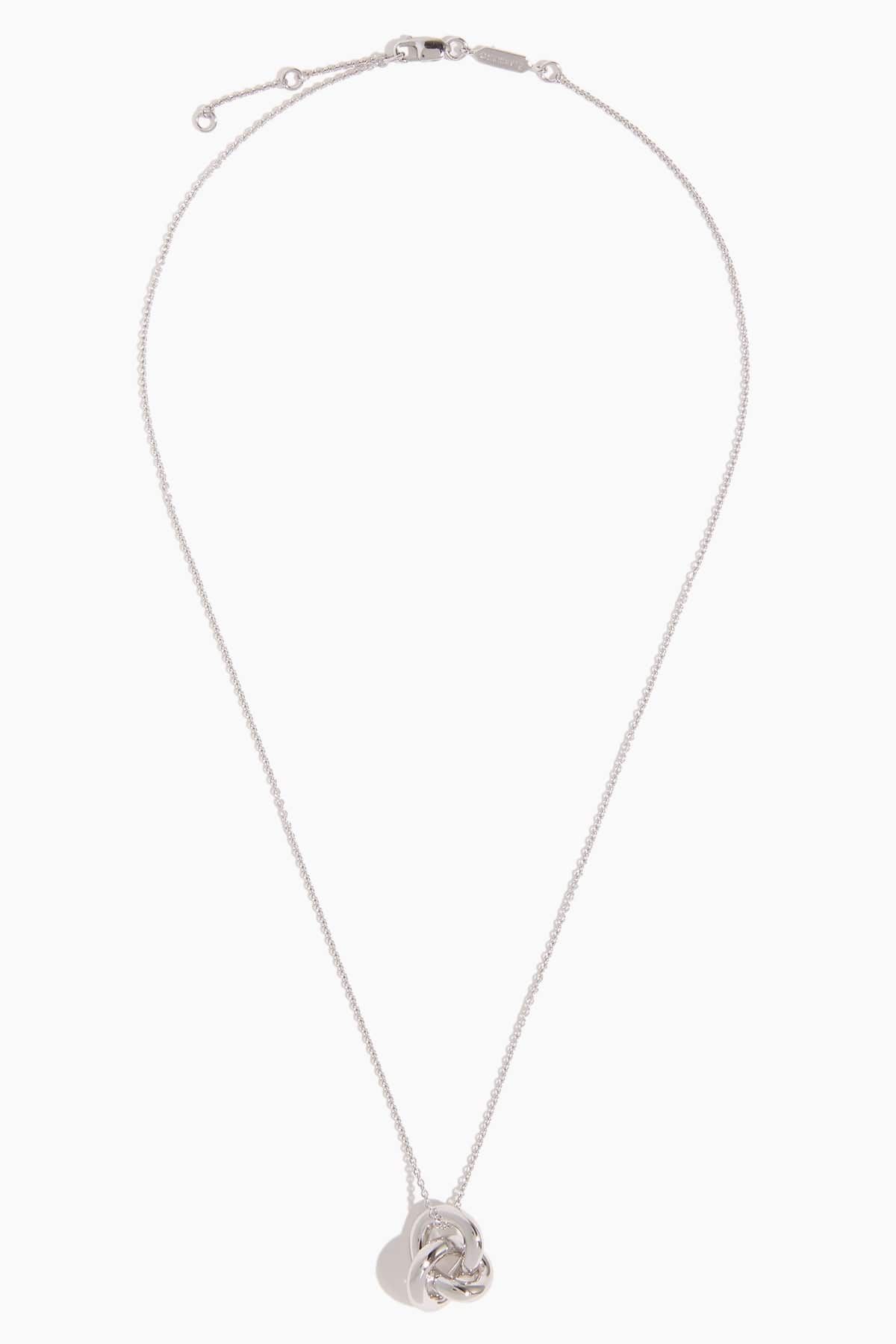 Knot Necklace in Silver - Image 3