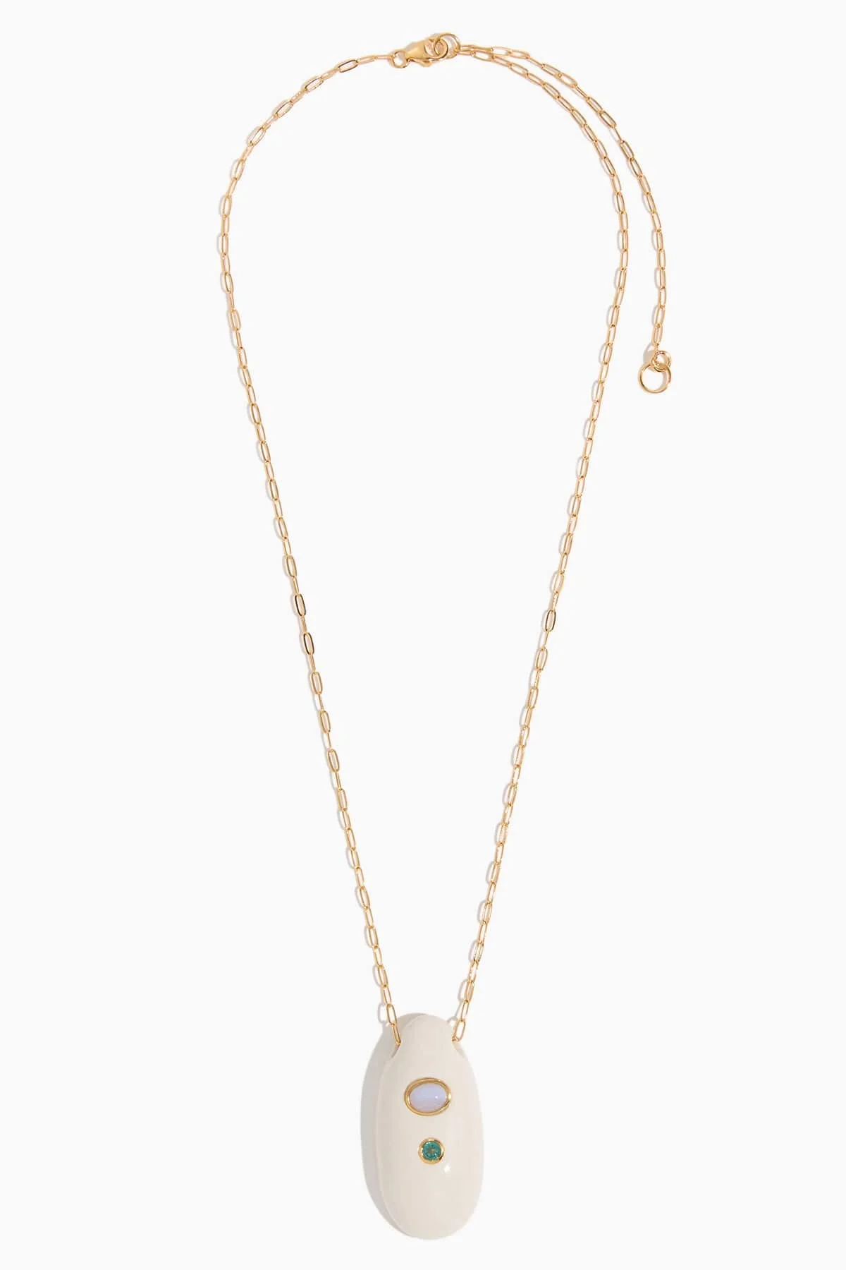 La Paz Pendant Necklace in White - Image 3