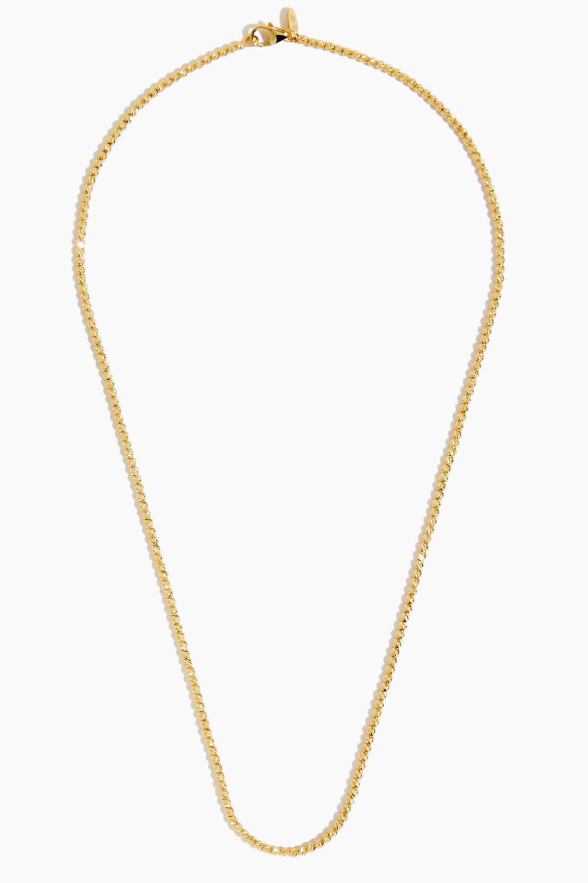 Laser Bead Chain 16" in 14k Yellow Gold - Image 3