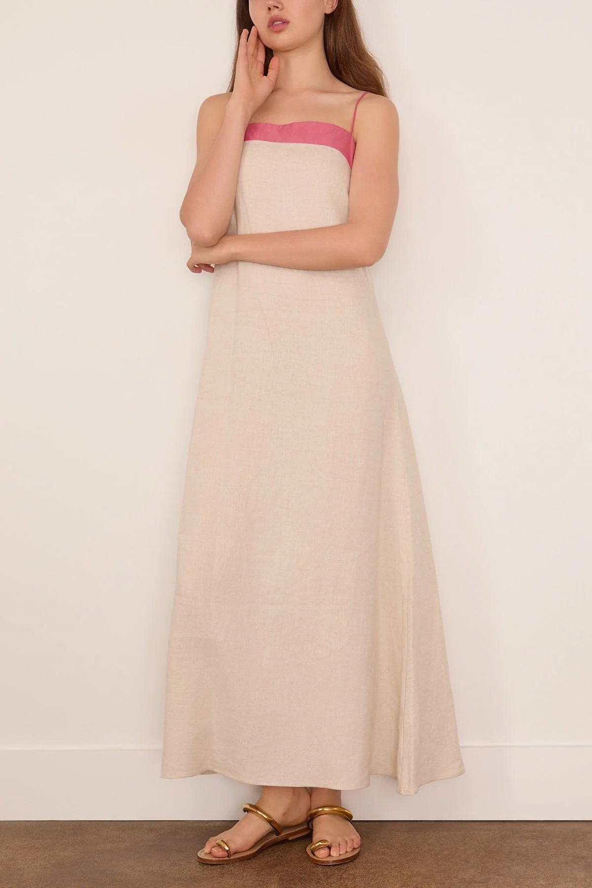 Laura Linen Dress in Blush Canyon - Image 3