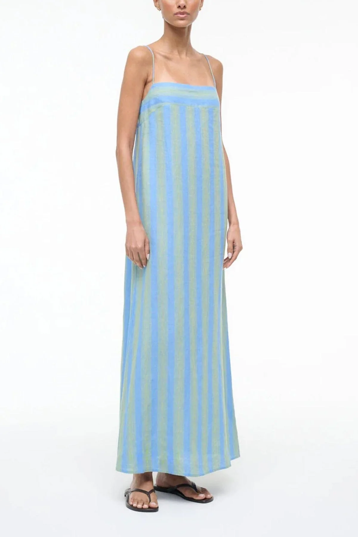 Laura Linen Dress in Seaport Stripe - Image 3
