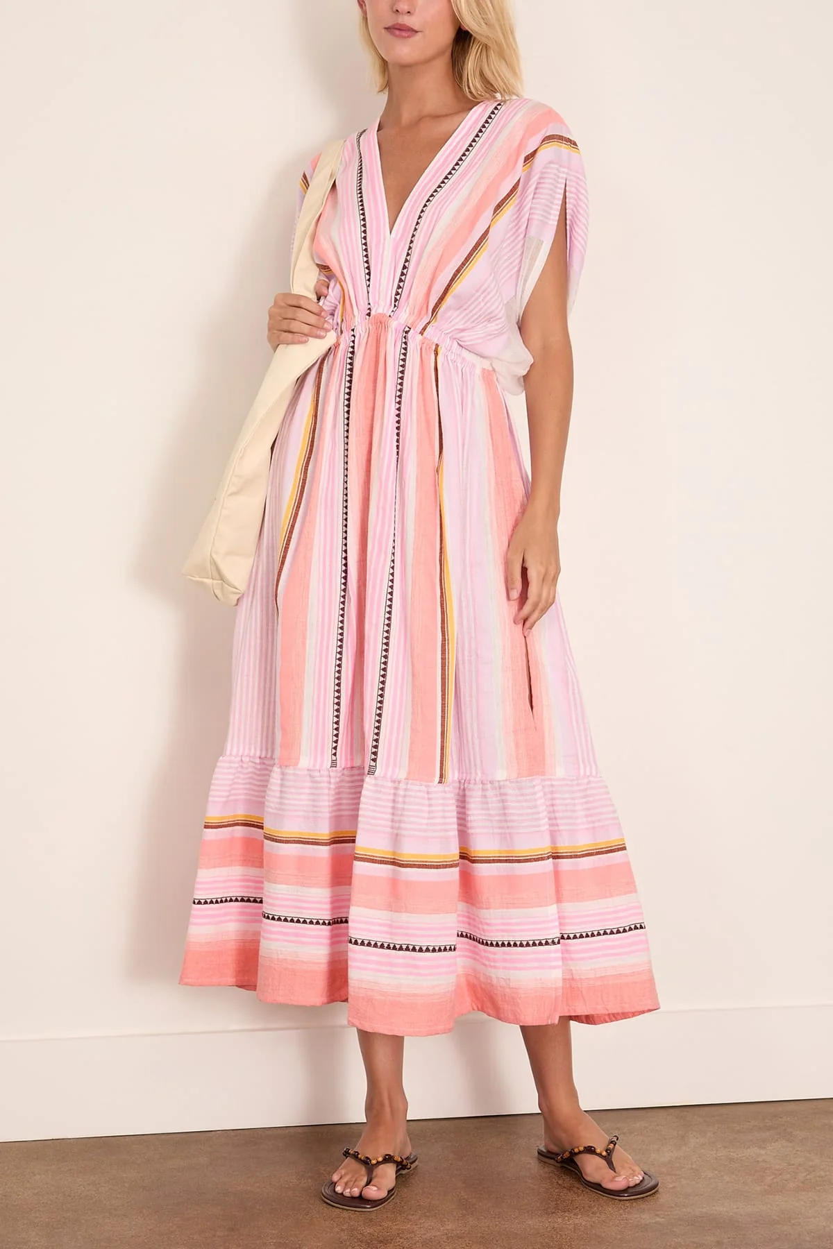 Leila Plunge Dress in Kiremiti Pink - Image 2