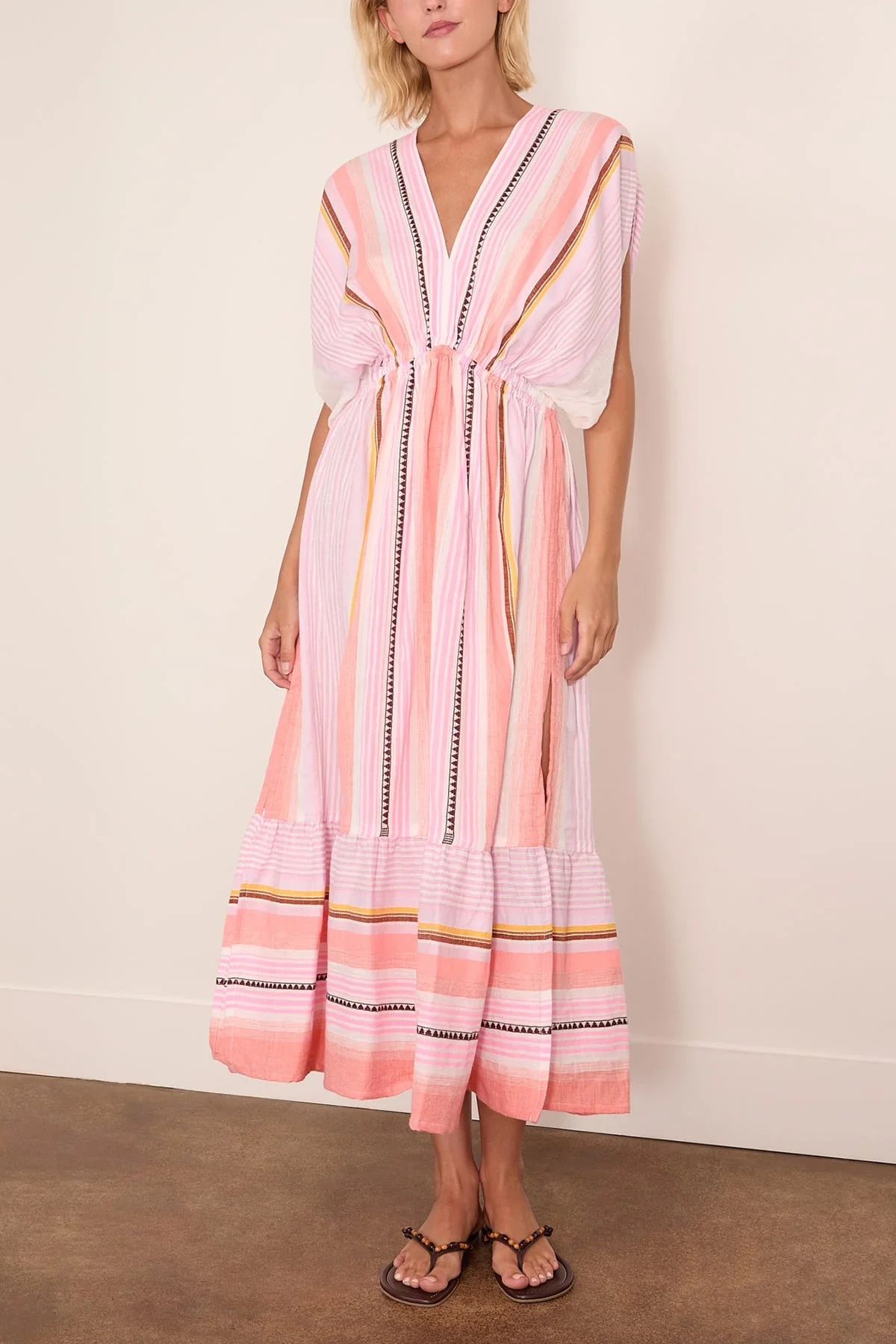 Leila Plunge Dress in Kiremiti Pink - Image 3