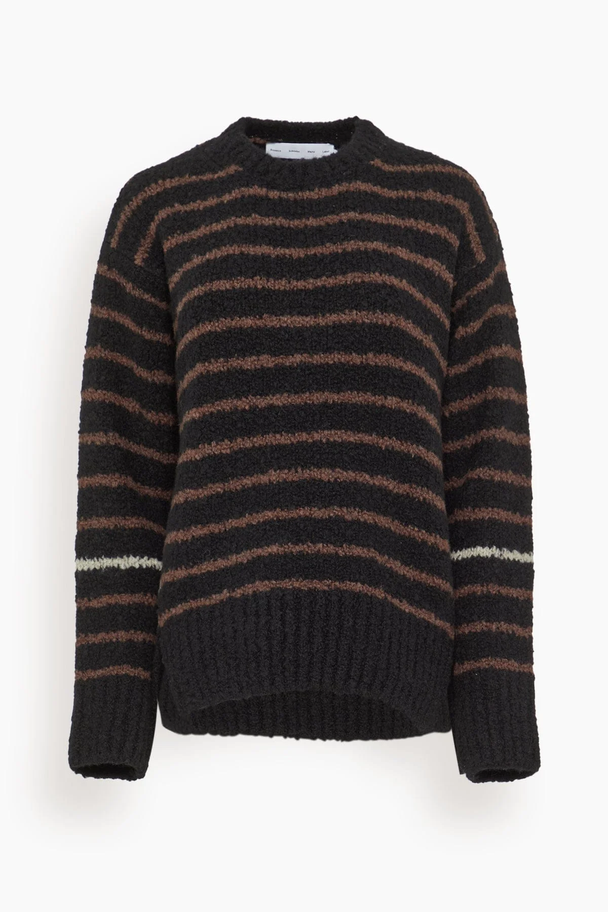 Leonie Sweater in Stripe Wool Black Multi