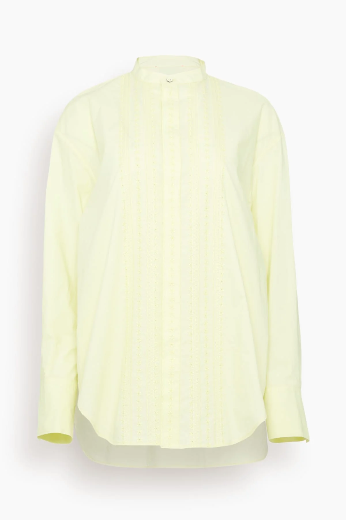 Les Fleurs Embroidery Poplin Shirt in Light