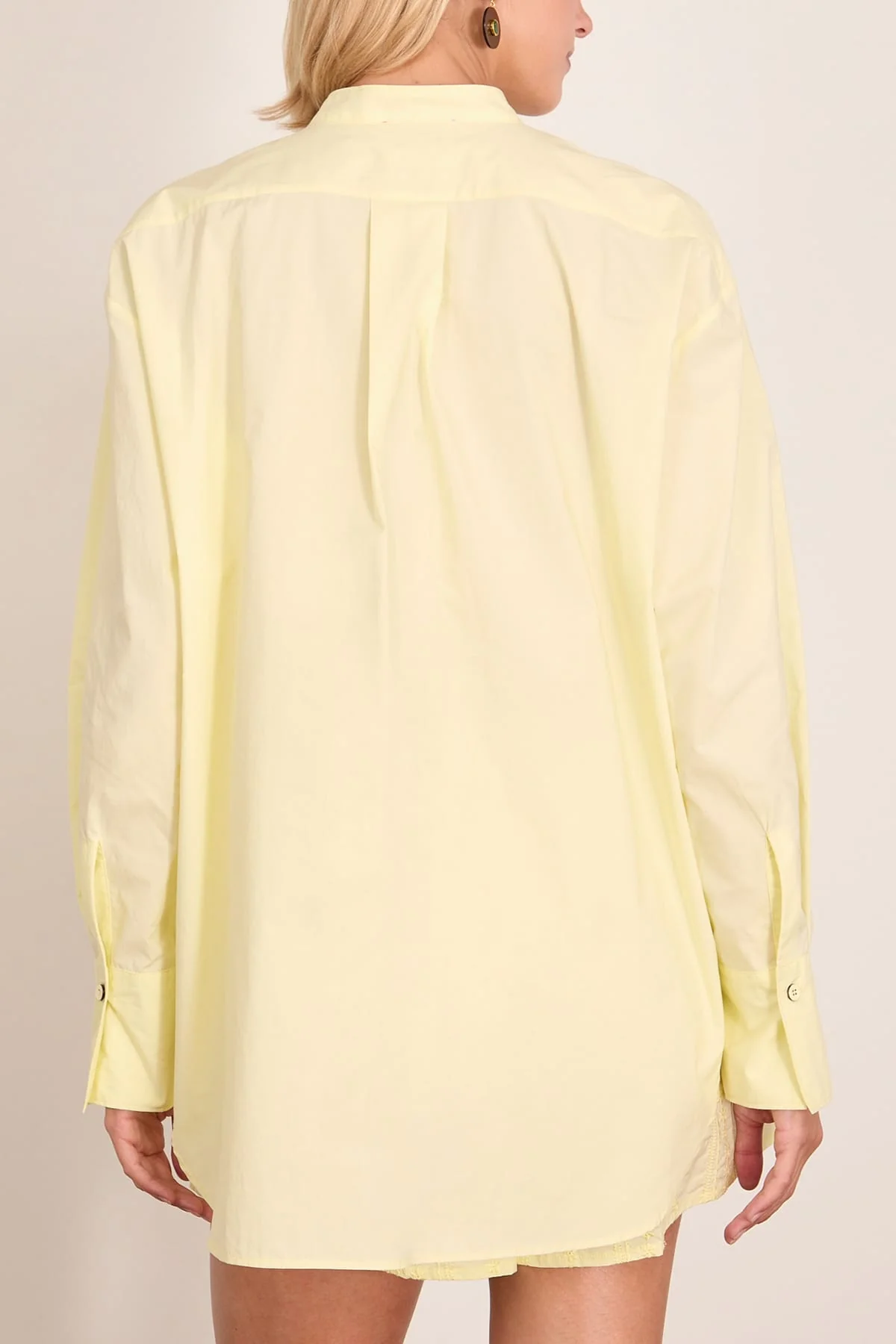 Les Fleurs Embroidery Poplin Shirt in Light - Image 4