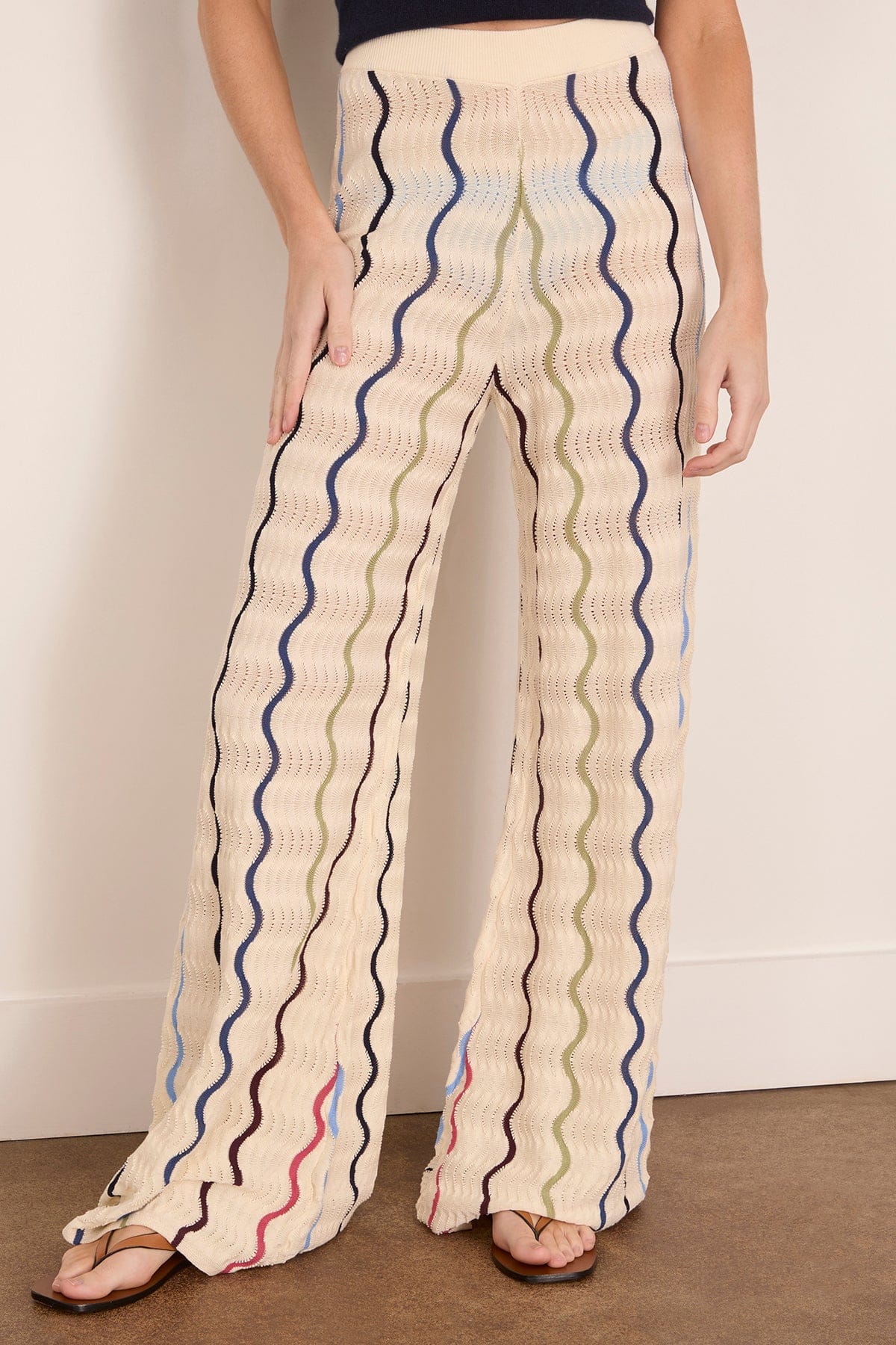 Lesley Knit Pant in Cream Multi - Image 3