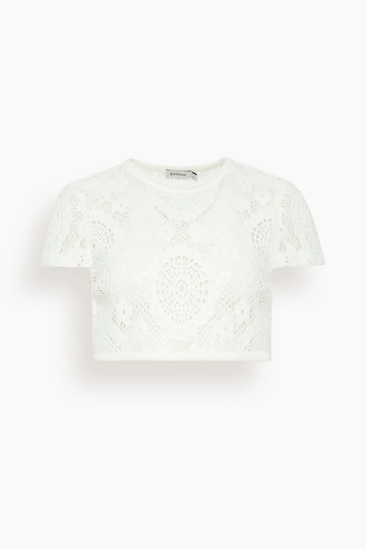 Lidie Short Sleeve Top in White