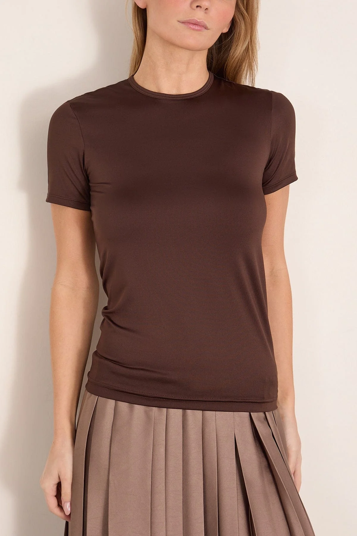Light Weight Tech Short Sleeve T in Hickory Brown - Image 3
