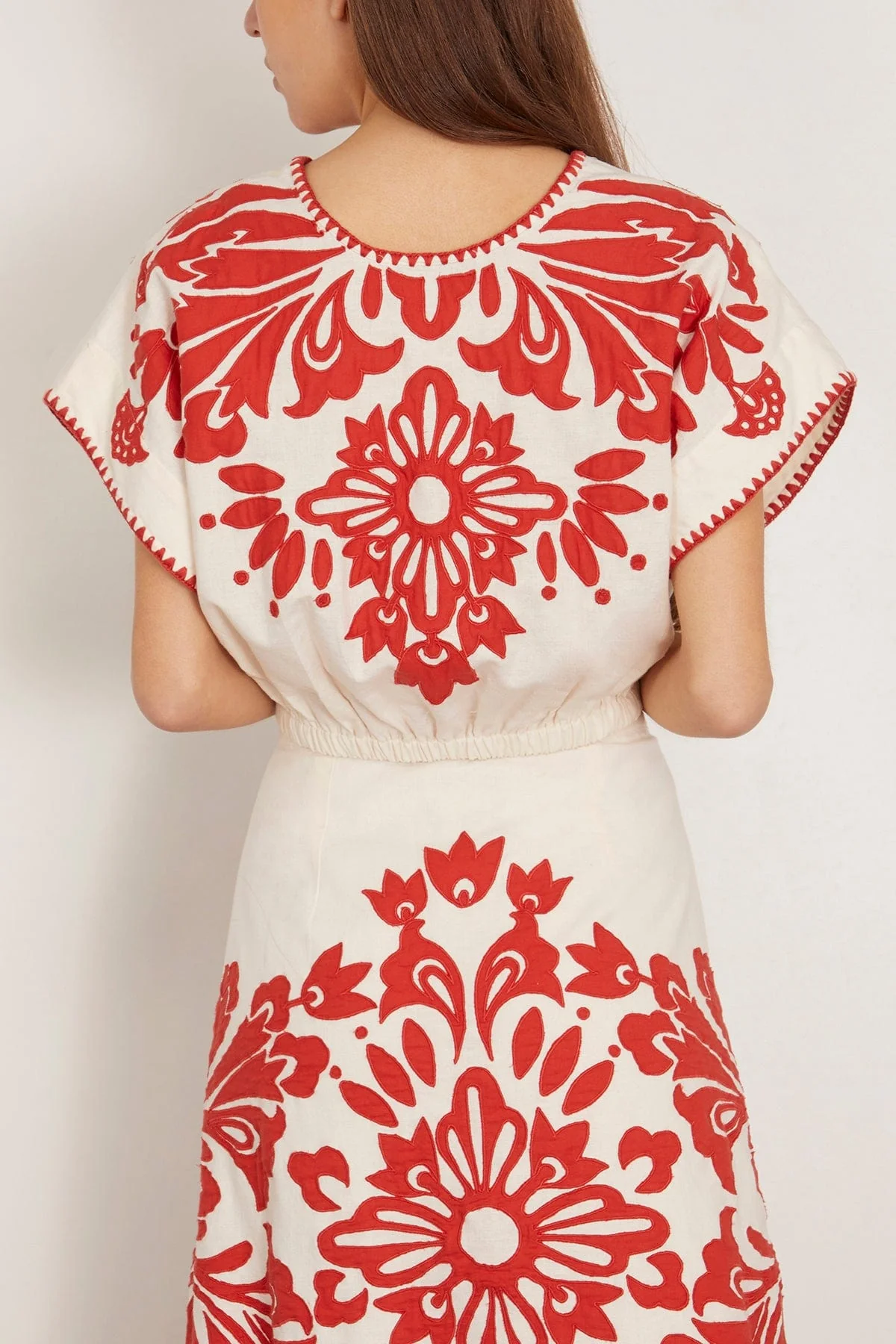 Liliana Applique Top in Red - Image 4
