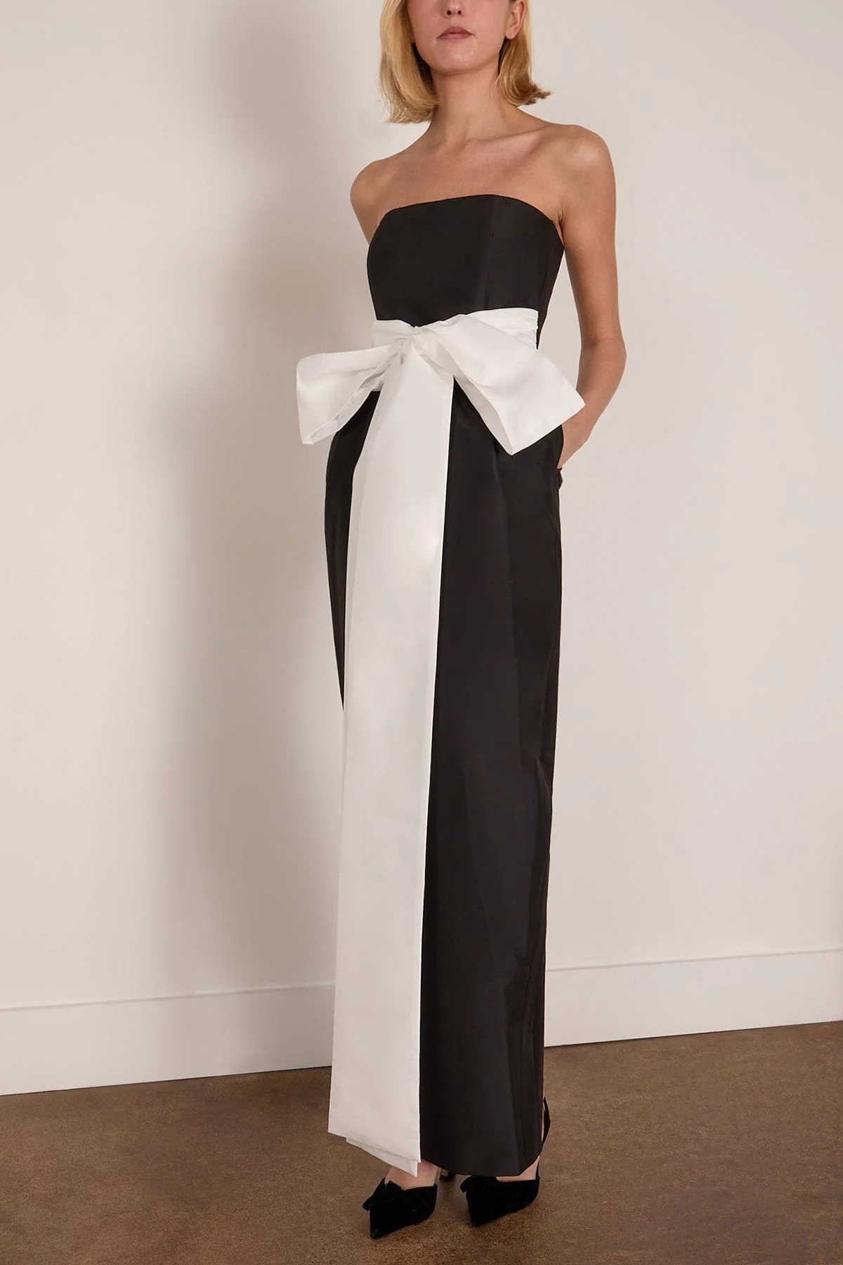 Lina Dress in Black/White - Image 3