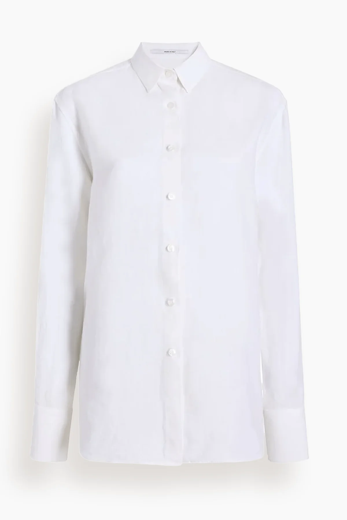 Linen Oversized Mens Shirt in White