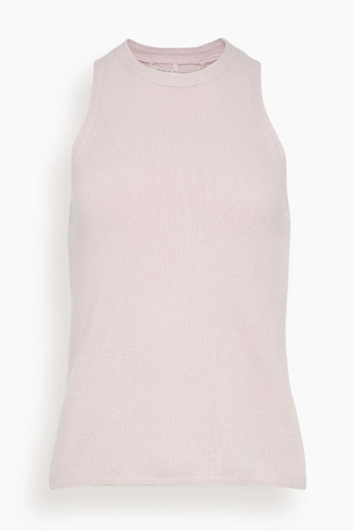 Lingerie Stitch Racer Tank in Powder Pink
