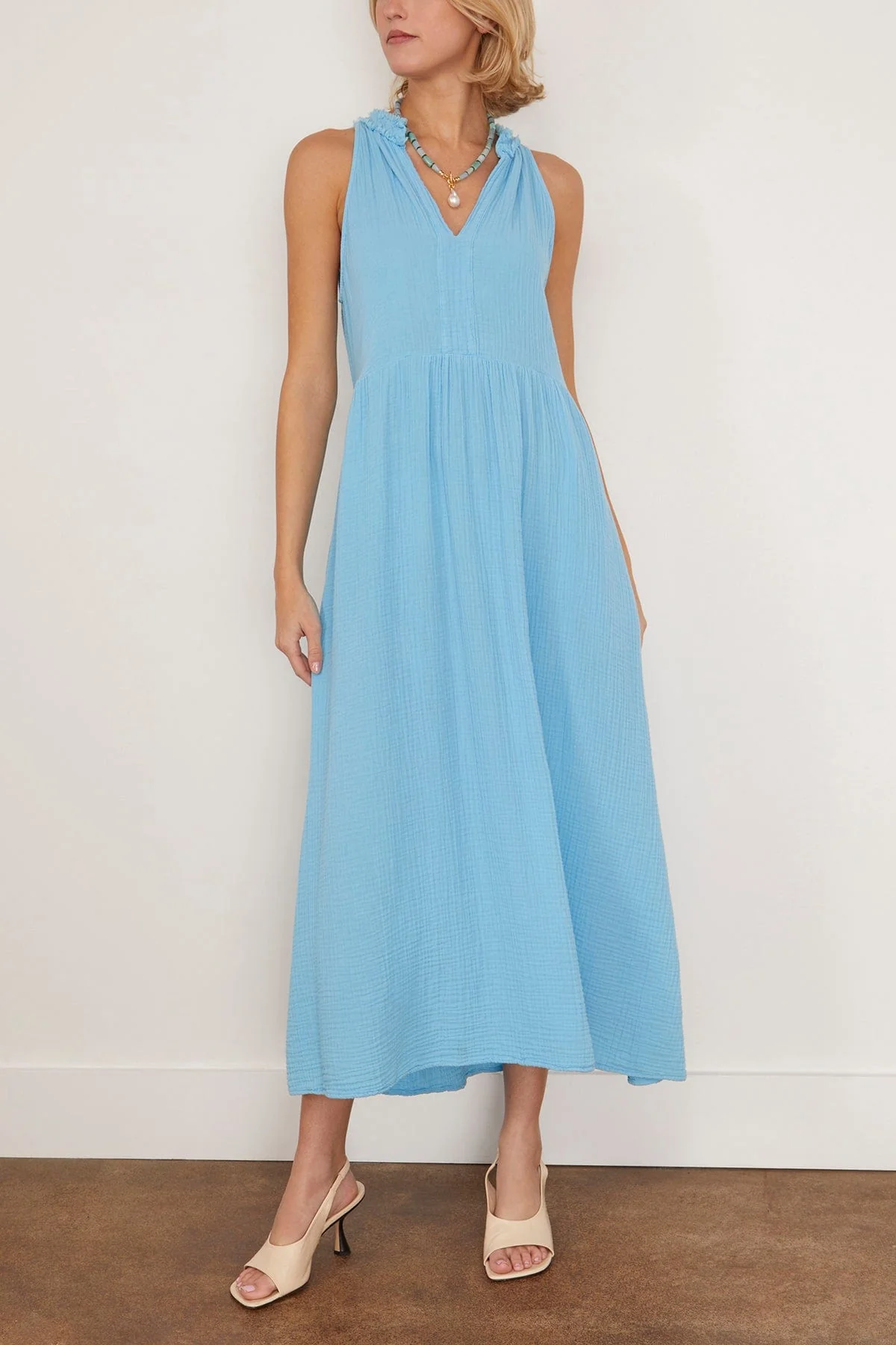Liza Dress in Atlas Blue - Image 3