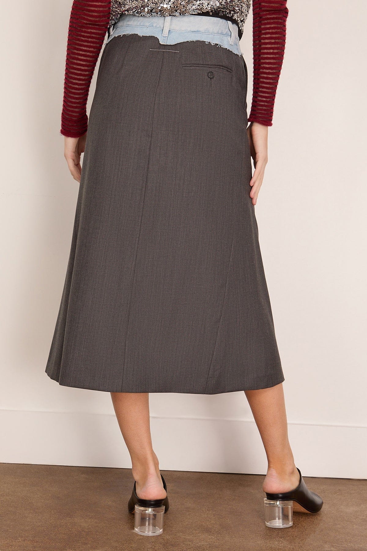 Long Skirt in Dune/Light Blue - Image 4