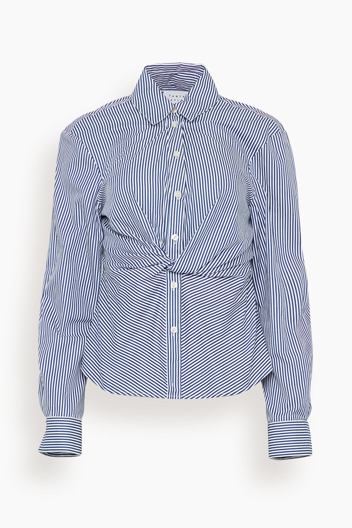 Long Sleeve Oakley Top in Blue/Optic White